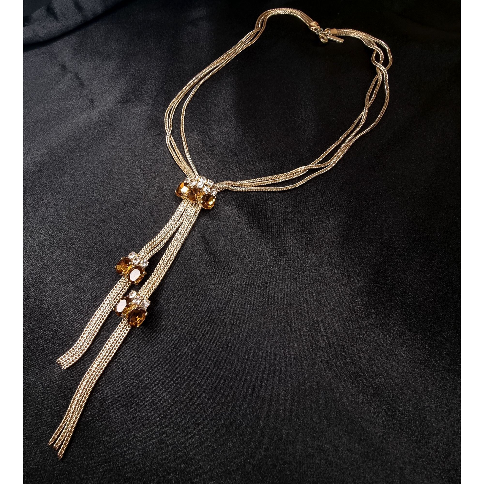 Joan Rivers Vintage Joan Rivers Gold-Tone Multi-Strand Chain Necklace Wi Size ONE SIZE - 2 Thumbnail