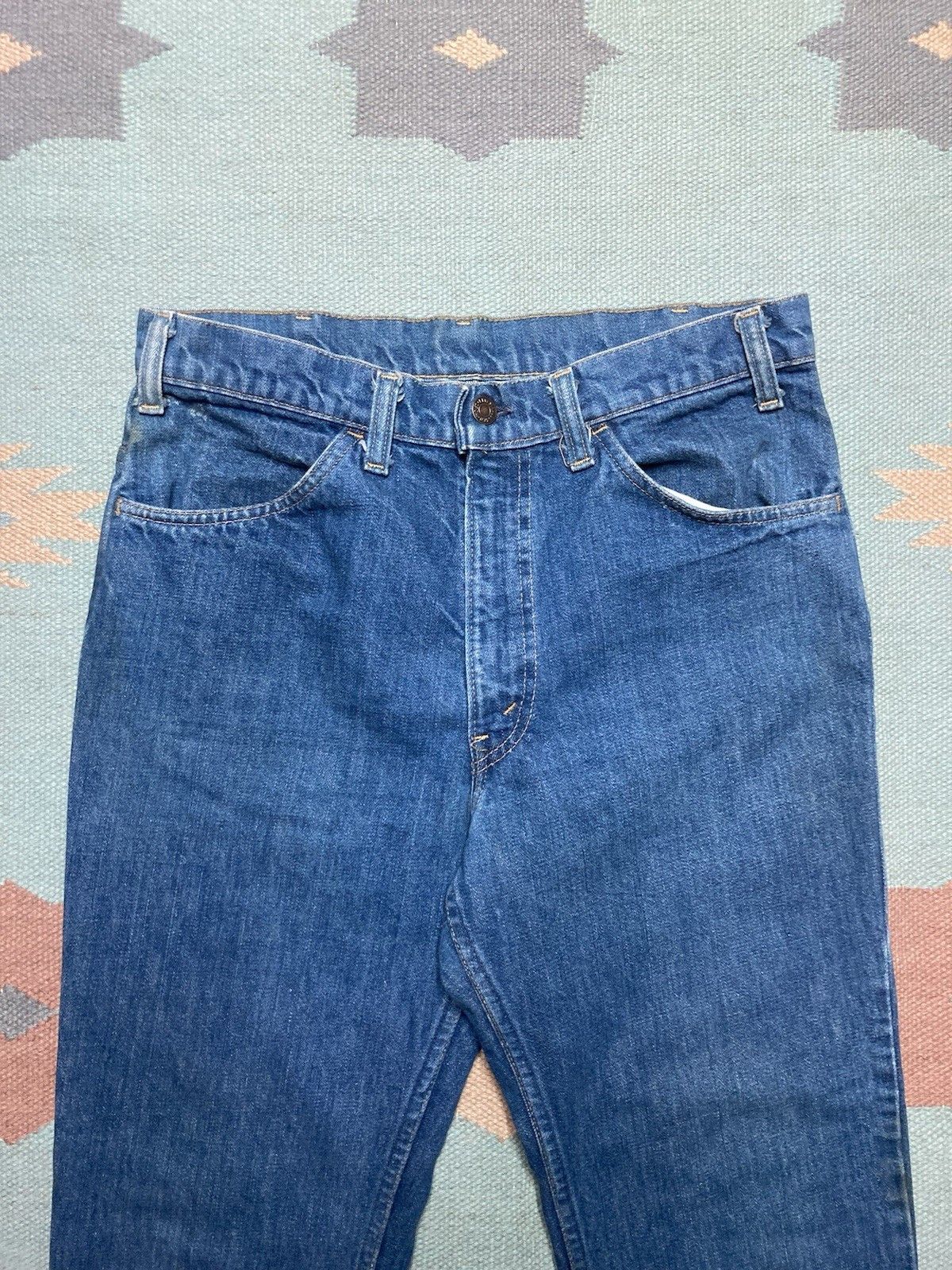 Levi's × Vintage 70s Levi's 646 0217 jeans bell bottom flare orange tab 32x24 Size US 32 / EU 48 - 7 Thumbnail