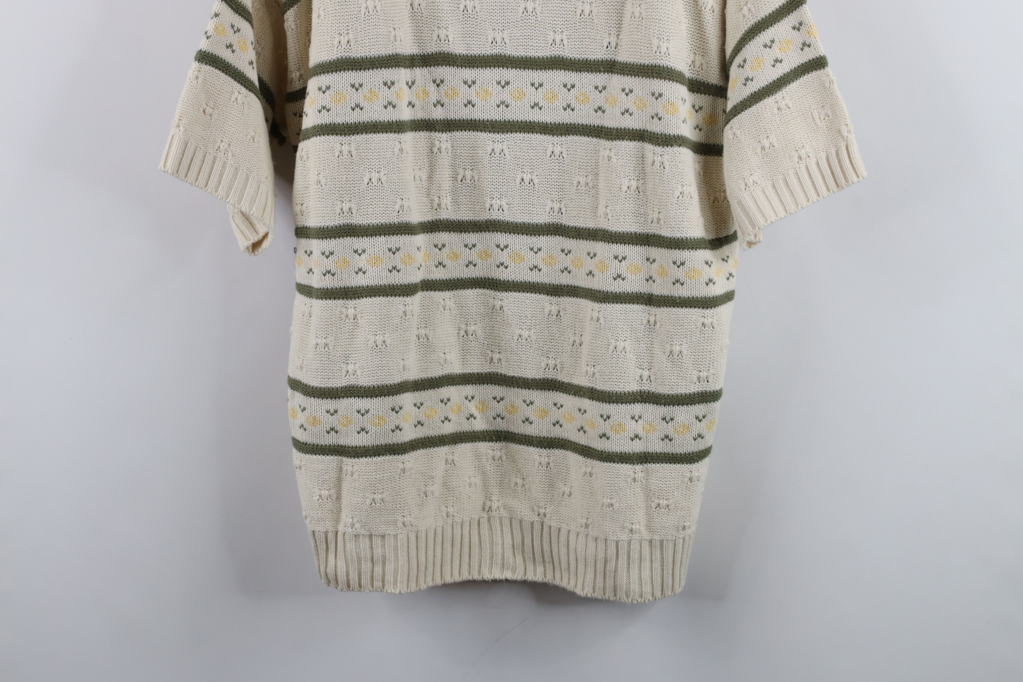 Vintage Vintage 90s Streetwear Striped Short Sleeve Sweater USA Size L / US 10 / IT 46 - 3 Thumbnail