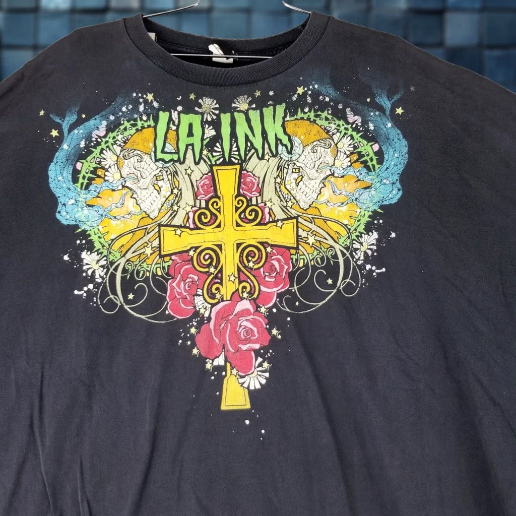 Vintage LA Ink T Shirt Men 5XL Black Jesus Skulls VTG Los Angeles Tattoos Art TV Show Shirt Mens 5XL Black Jesus Skull VTG LA Ink T Shirt Size US XXL / EU 58 / 5 - 1 Thumbnail
