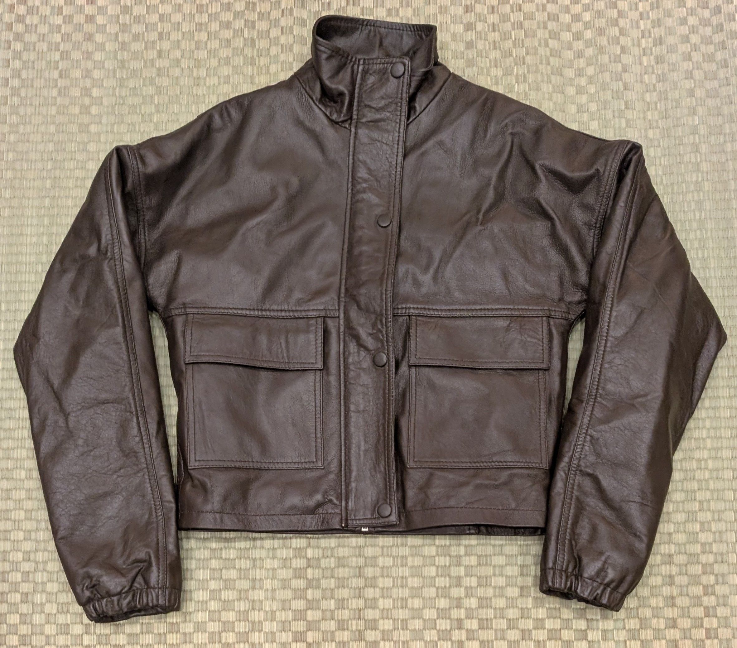 Other In My Element Cropped Brown Leather Jacket Handmade in UK Size S / US 4 / IT 40 - 1 Thumbnail