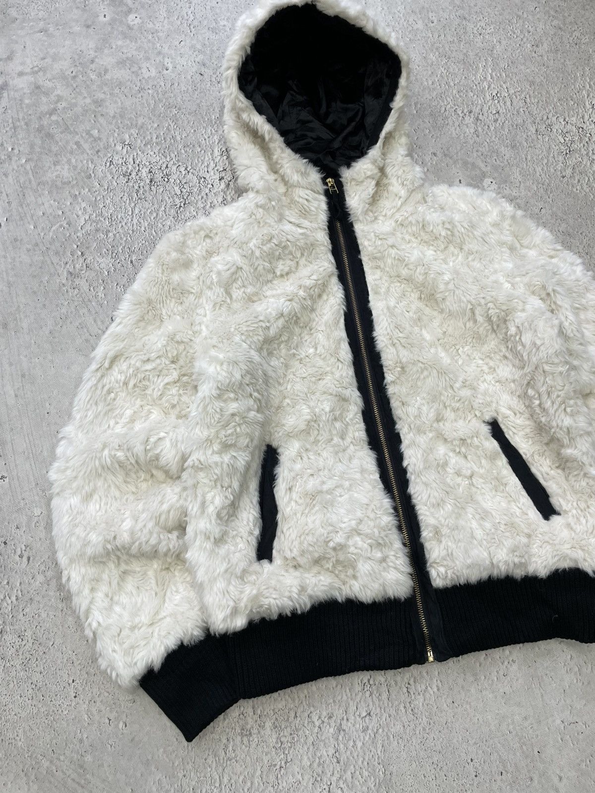 If Six Was Nine × Japanese Brand × Le Grande Bleu (L.G.B.) 2000s fur JACKET CROPPED HYSTERICGLAMOUR Y2K BOMBER RARE Size US M / EU 48-50 / 2 - 2 Thumbnail