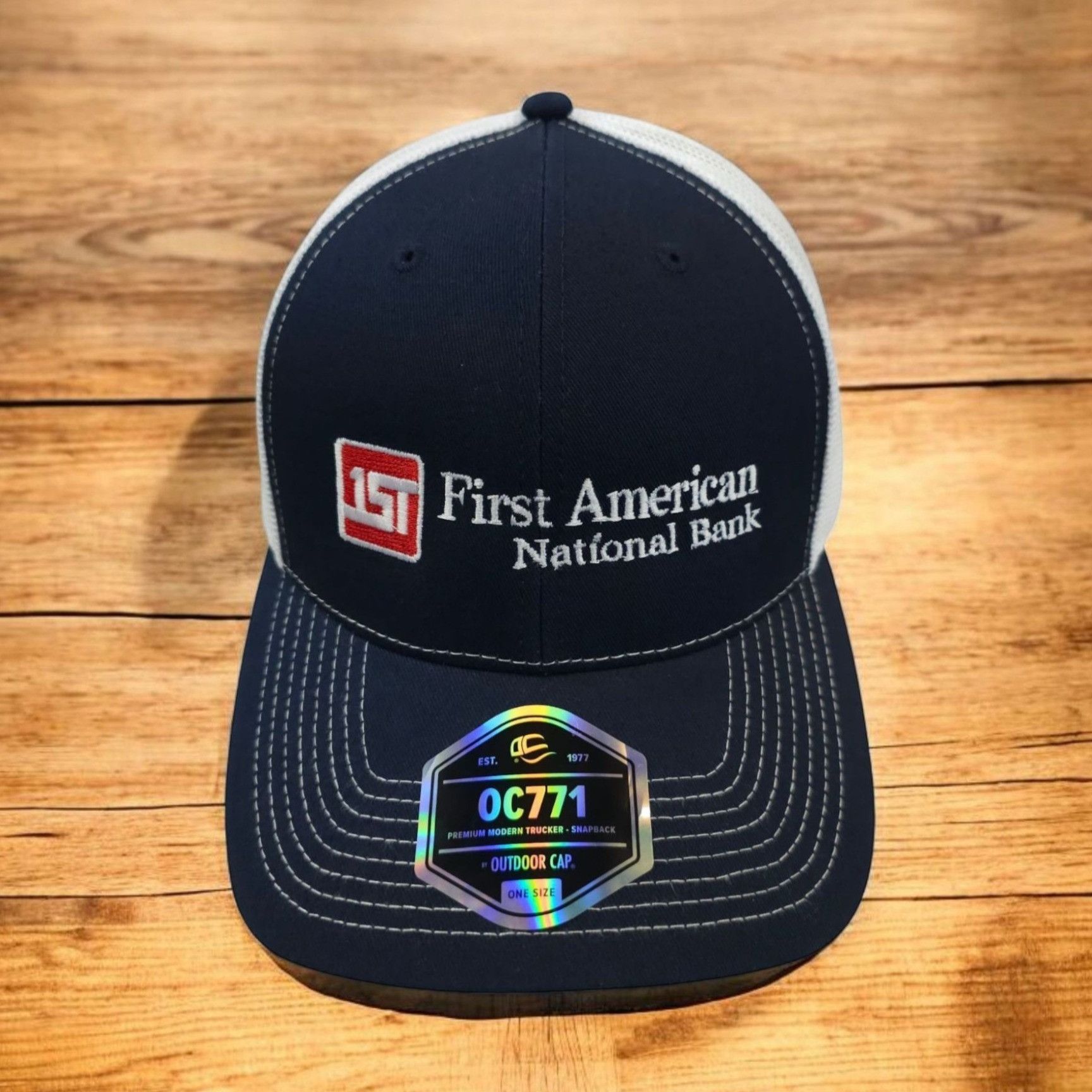 Other First American National Bank Mesh Snapback Cap Trucker Hat Size ONE SIZE - 1 Thumbnail