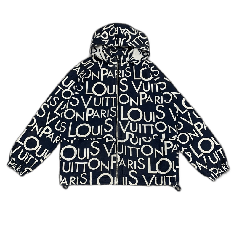 Louis Vuitton Blue Hooded Logo Print Sweatshirt-2506 Size US XL / EU 56 / 4 - 1 Thumbnail