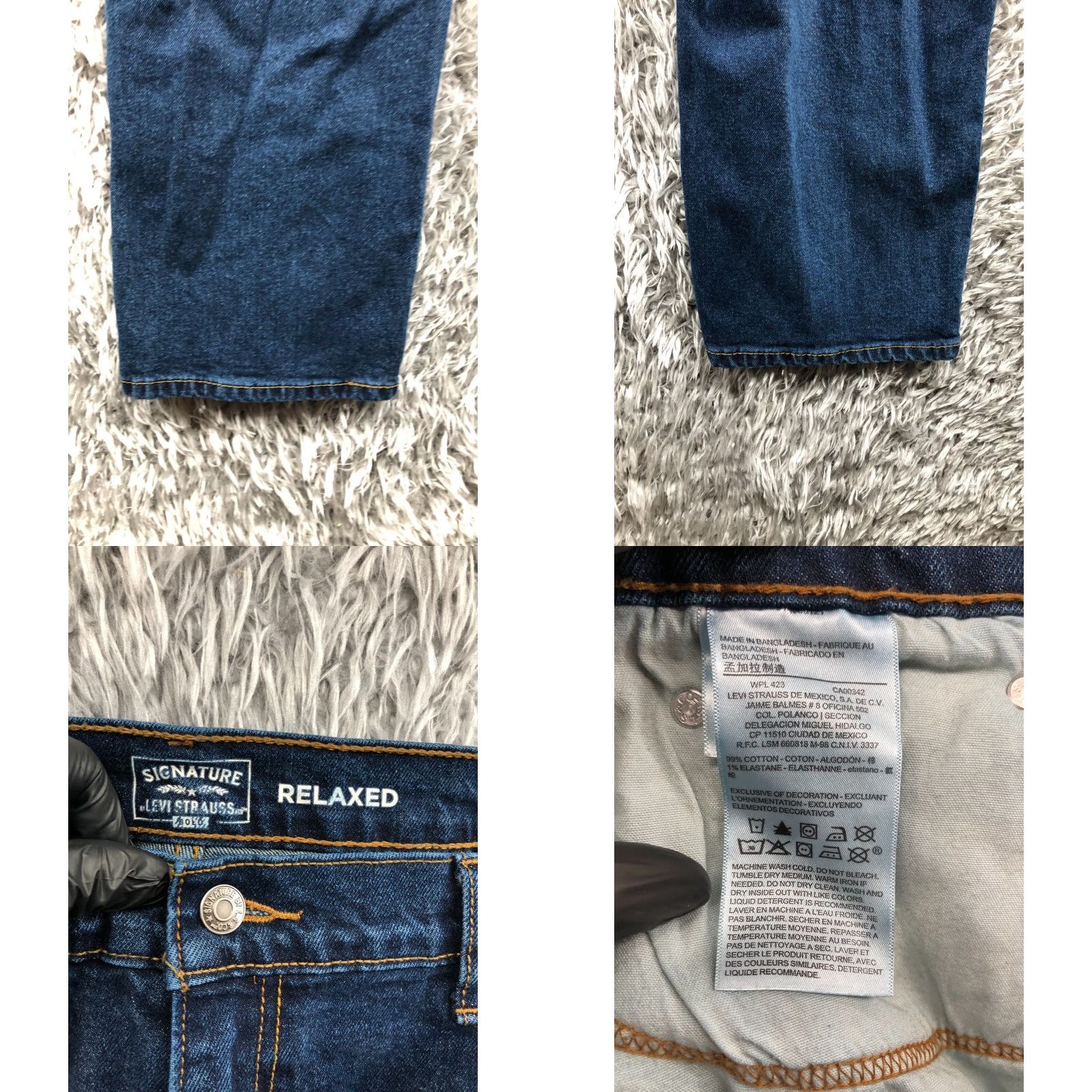 Levi's Levi's Jeans Relaxed Straight 38x30 Mens Dark Blue Wash Str Size US 38 / EU 54 - 8 Thumbnail