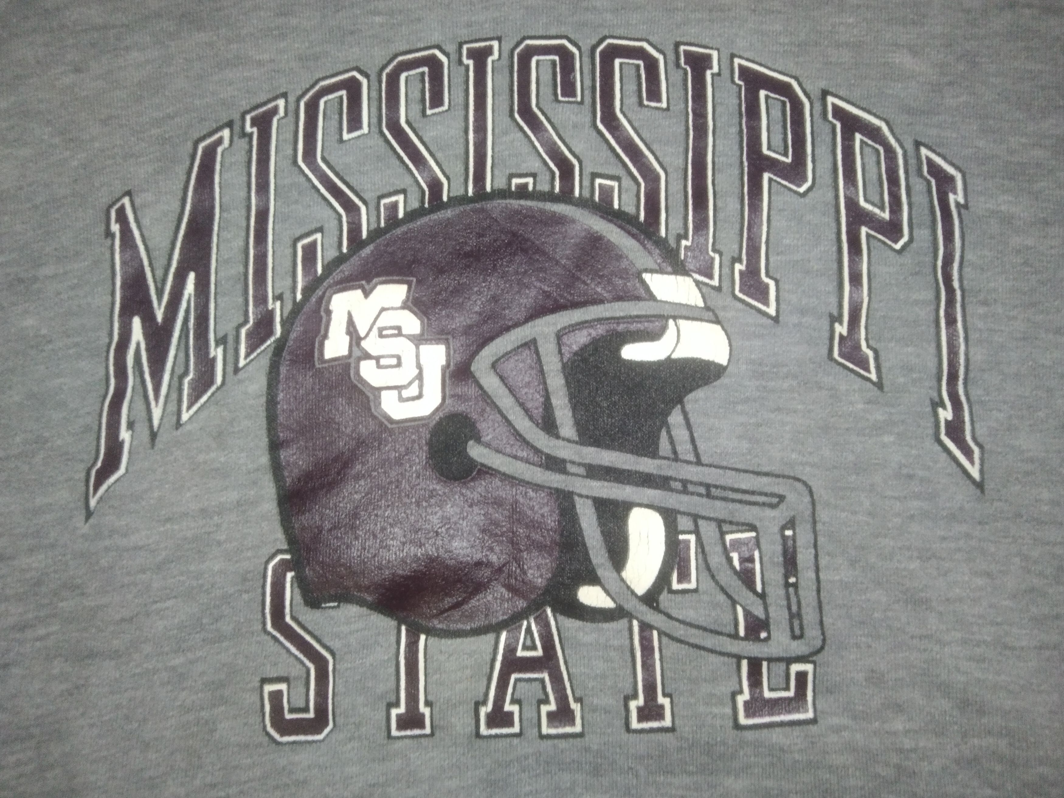 Vintage Vintage Jerzees 80's (13 rayon) MSU American football Size US L / EU 52-54 / 3 - 3 Thumbnail