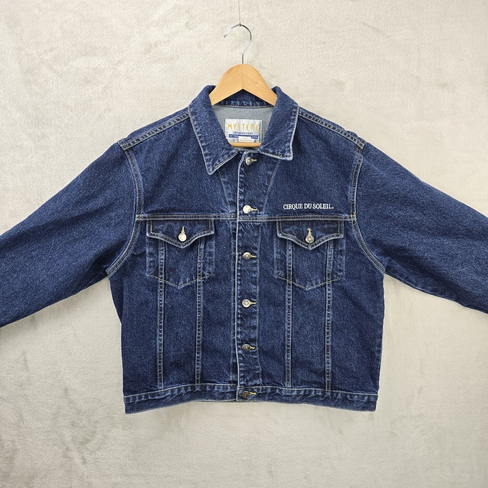 Other Vintage Mystere Cirque Du Soleil Denim Jean Jacket Large Size L / US 10 / IT 46 - 5 Thumbnail