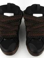 Lanvin o1s22i1n1024 Leather Curb Sneakers in Black Size US 11 / EU 44 - 5 Thumbnail
