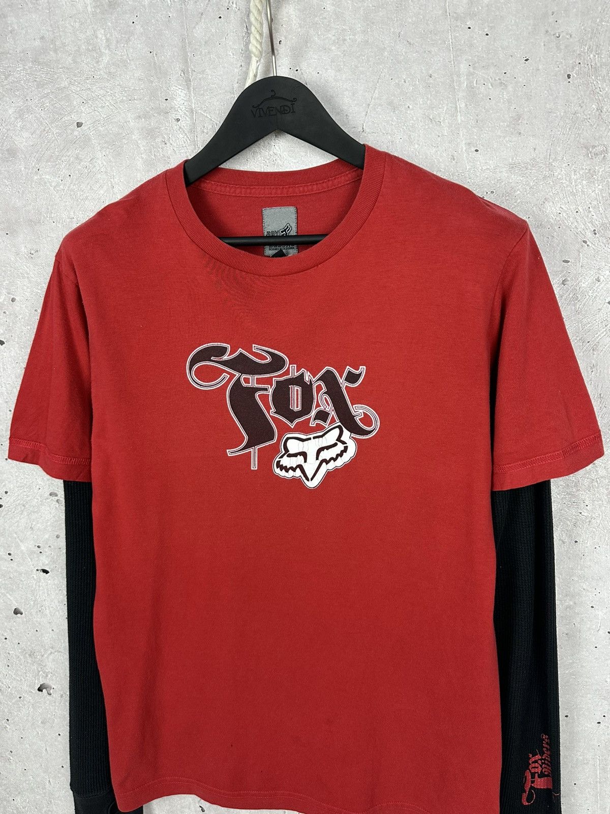 Fox Racing Y2K Vintage Fox Red Printed Long Sleeve Size US M / EU 48-50 / 2 - 2 Thumbnail