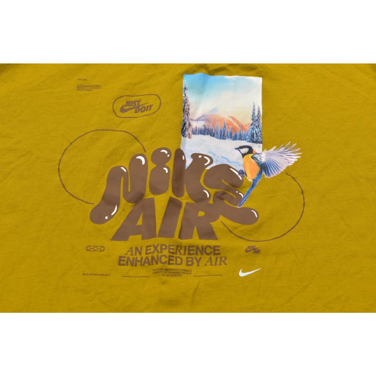Nike Nike Air Graphic Tee Shirt Mustard Yellow Mens 2XL T-Shirt Nike Air Logo Short Sleeve Crew Neck All Seasons Vintage No Size US XXL / EU 58 / 5 - 6 Thumbnail