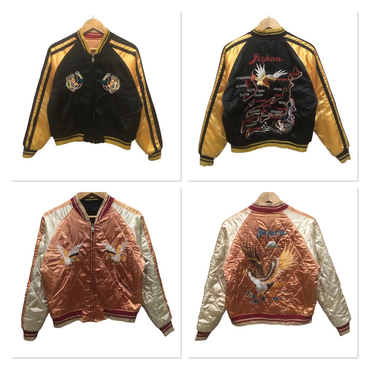 90’ Reversible Qualited Fleet Base Sukajan U.S Army Jacket