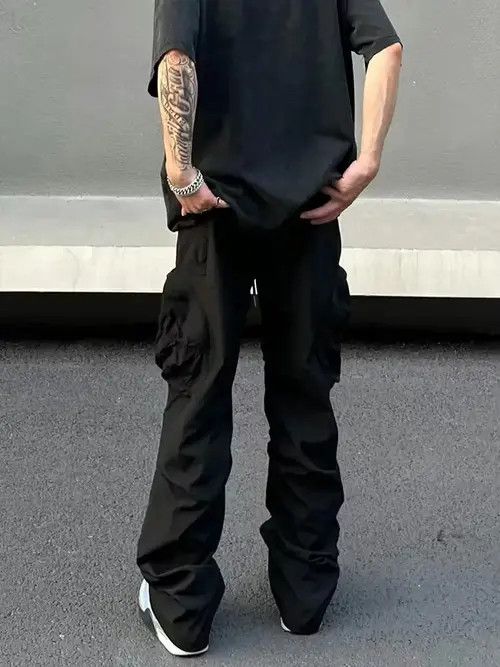 Vintage punk cargo flared pants Size US 34 / EU 50 - 3 Thumbnail