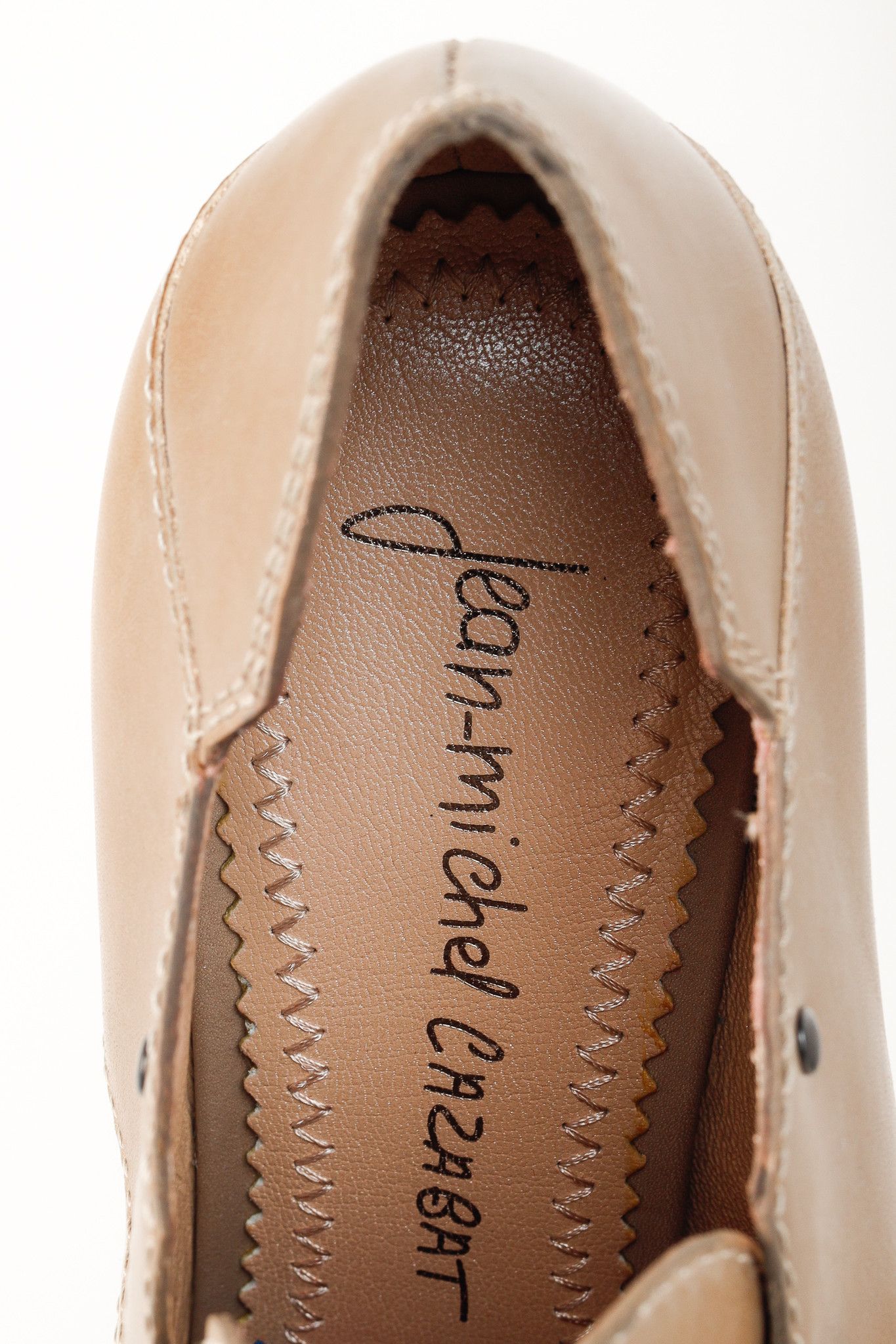 CAZABAT Jean-Michel Cazabat Ida Pointed Toe Stacked Leather Heels Size US 7.5 / IT 37.5 - 10 Thumbnail