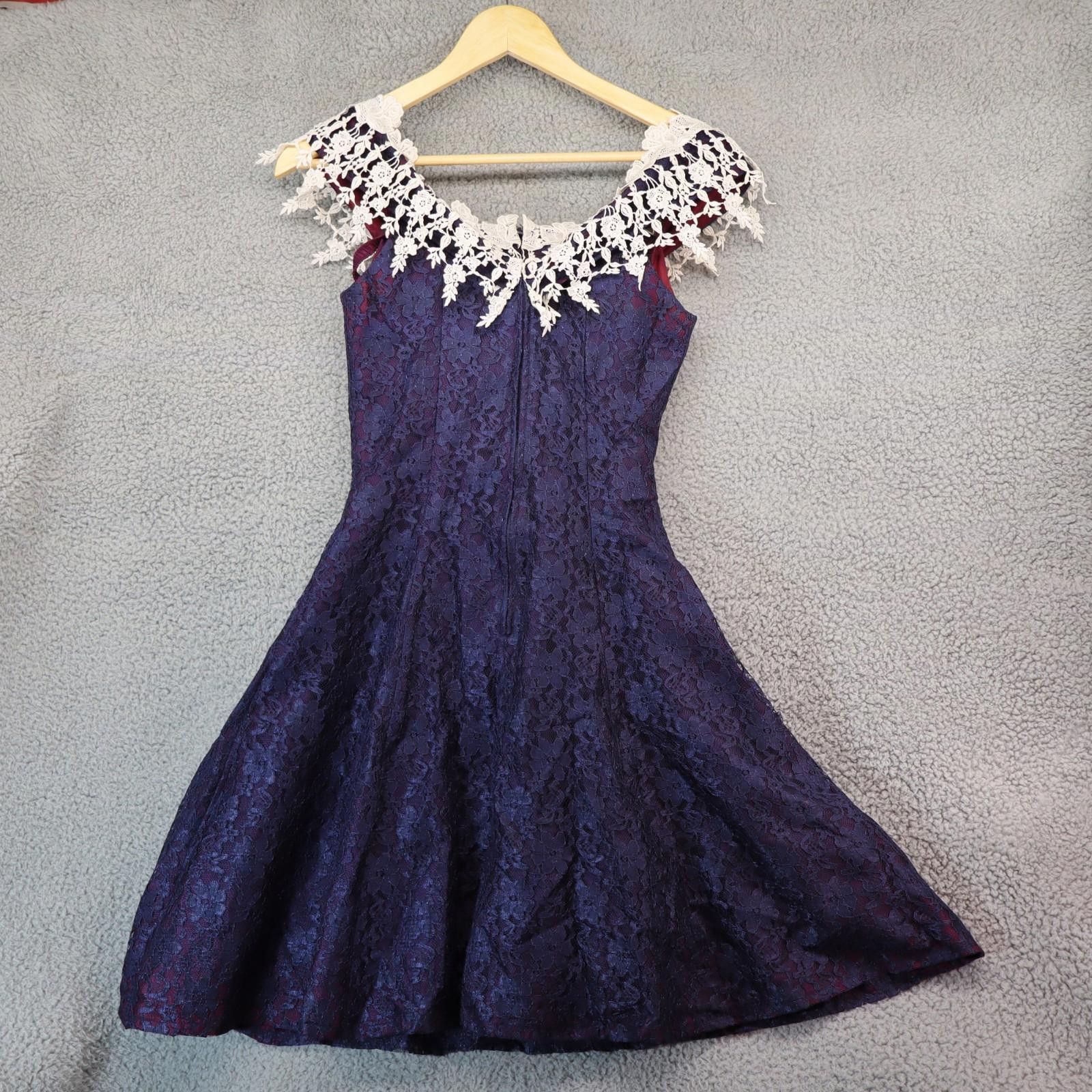 Other Notorious Dress sz 3 Vtg 80s Party Prom Sheath Formal Lace Size S / US 4 / IT 40 - 8 Thumbnail