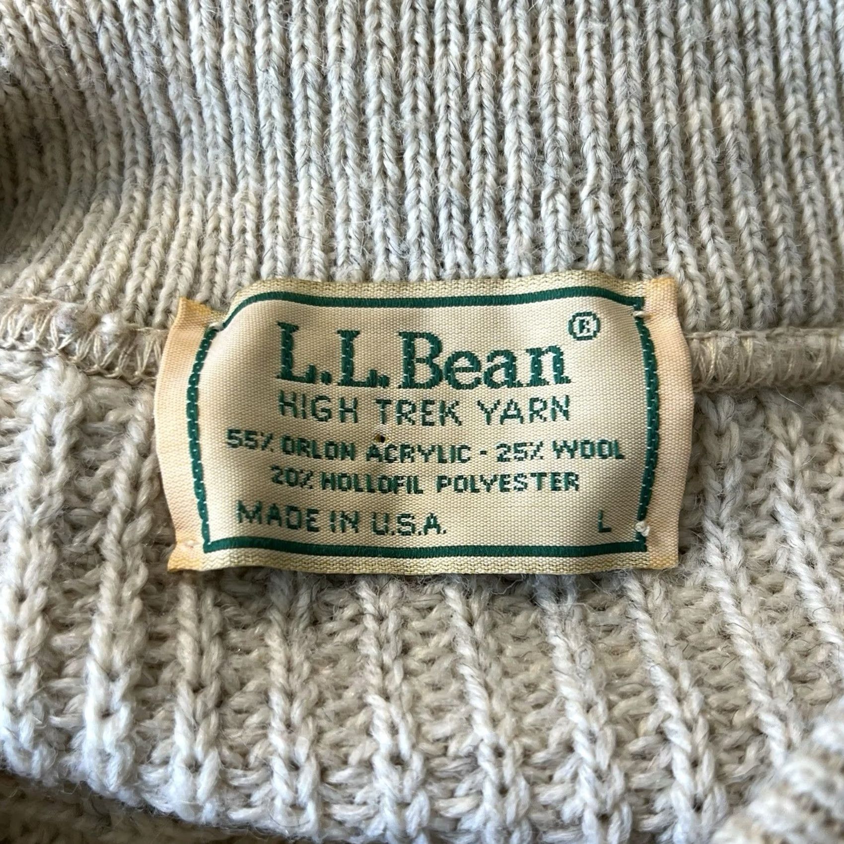 Vintage VINTAGE LL Bean Sweater Mens Large Gray High Trek Yarn Wool Blend Pullover C7 Pullover Mens Large Gray Wool Blend Pullover Size US L / EU 52-54 / 3 - 8 Thumbnail