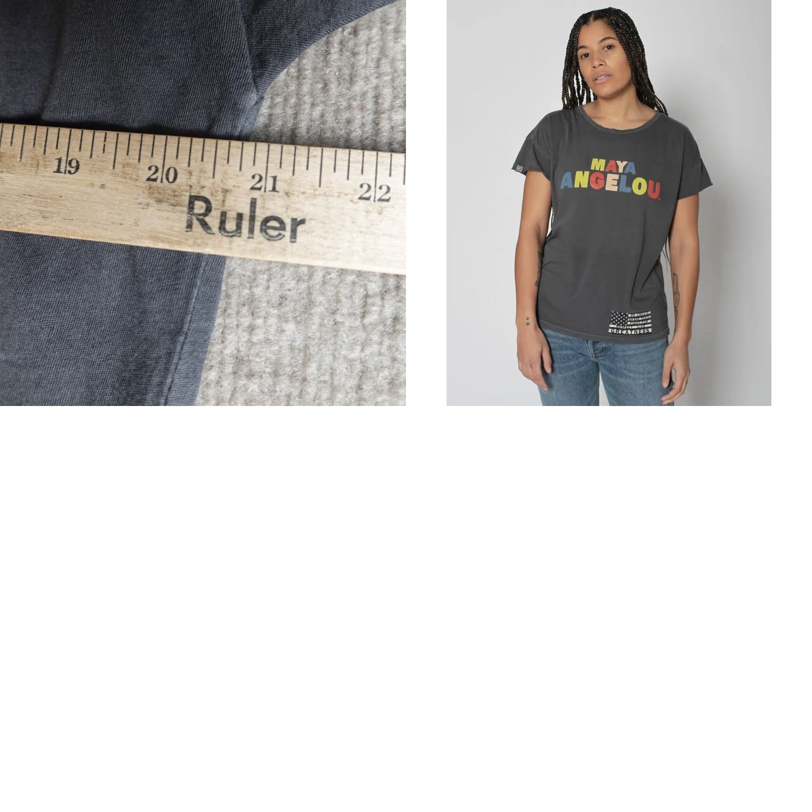 Roots Roots of Fight Womens Shirt L Gray Maya Angelou Cotton NEW Size L / US 10 / IT 46 - 8 Thumbnail