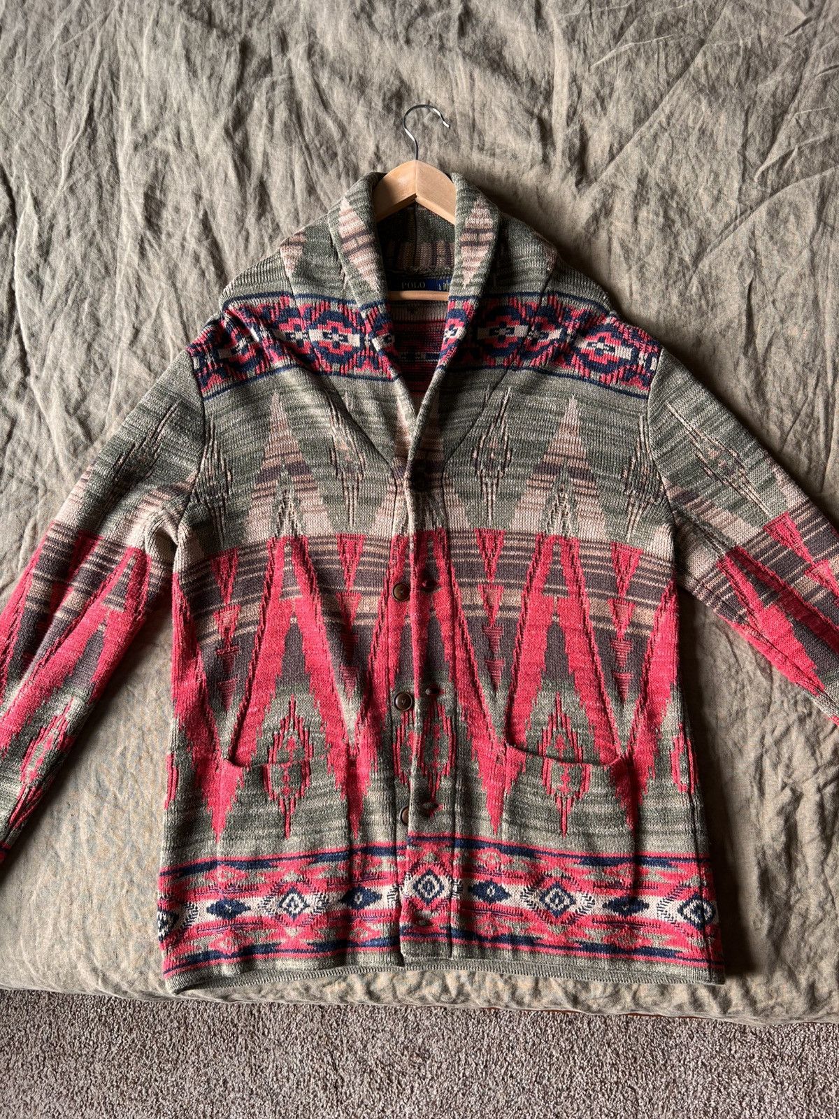 Polo Ralph Lauren Polo Ralph Lauren Shawl Collar Cardigan Size US L / EU 52-54 / 3 - 1 Thumbnail