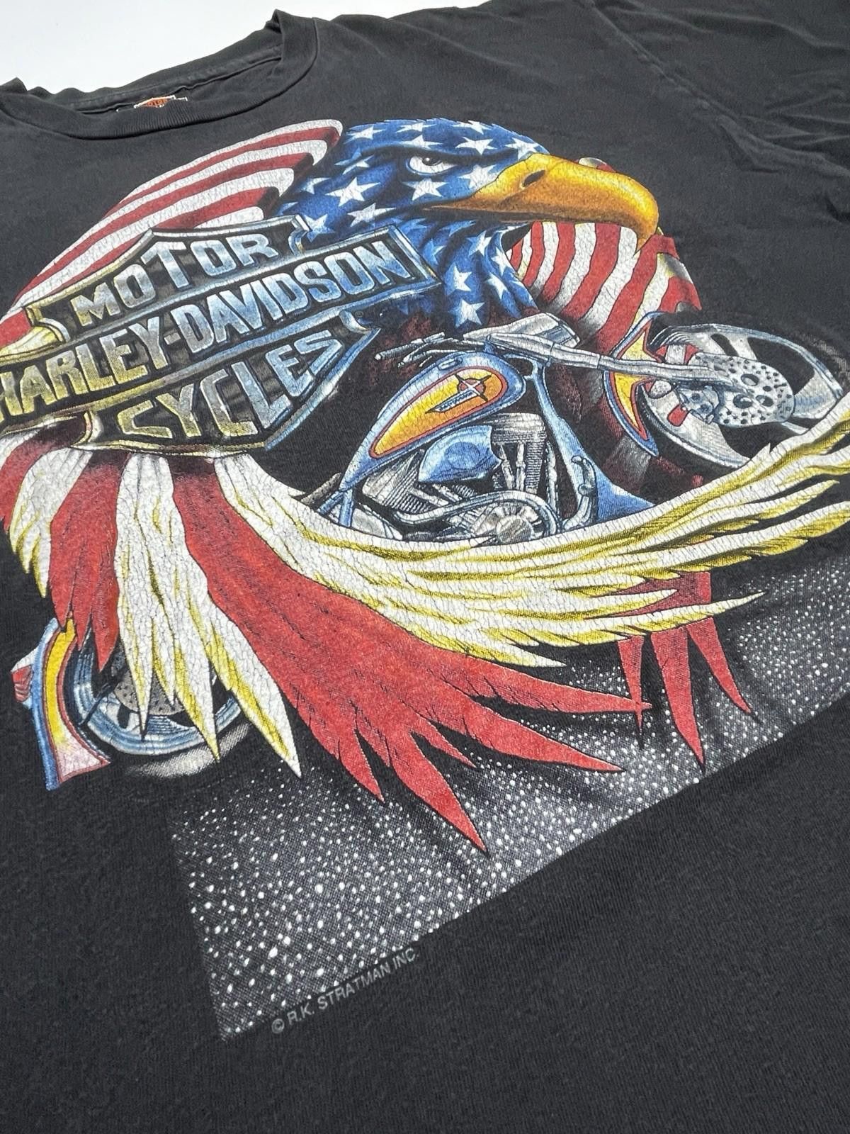 Harley Davidson Vintage Harley Davidson Eagle Single Stitch Shirt L Thrashed Size US L / EU 52-54 / 3 - 2 Thumbnail