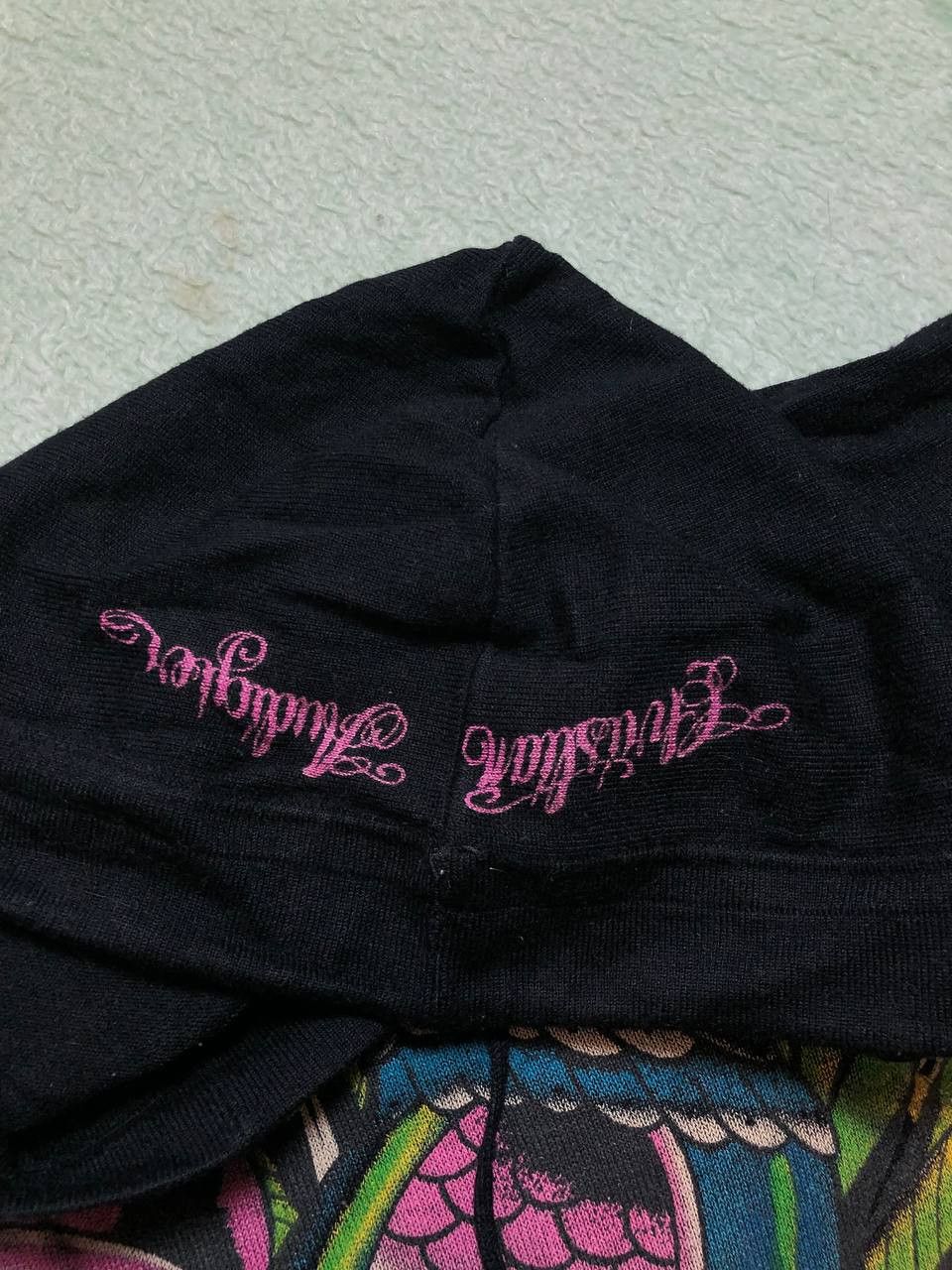 Christian Audigier CHRISTIAN AUDIGIER Sweater Hoodie Bell Sleeve Black Graphic Size L / US 10 / IT 46 - 17 Thumbnail