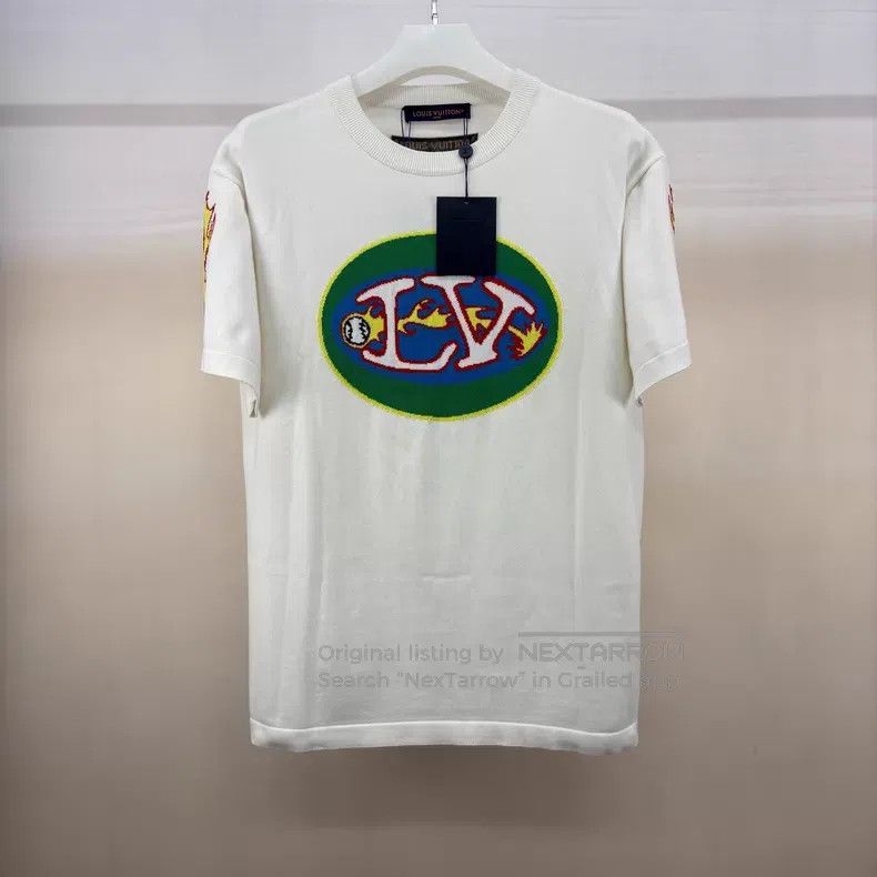 Louis Vuitton Louis Vuitton Flame Football Logo Knit Short Sleeve Size US L / EU 52-54 / 3 - 1 Thumbnail