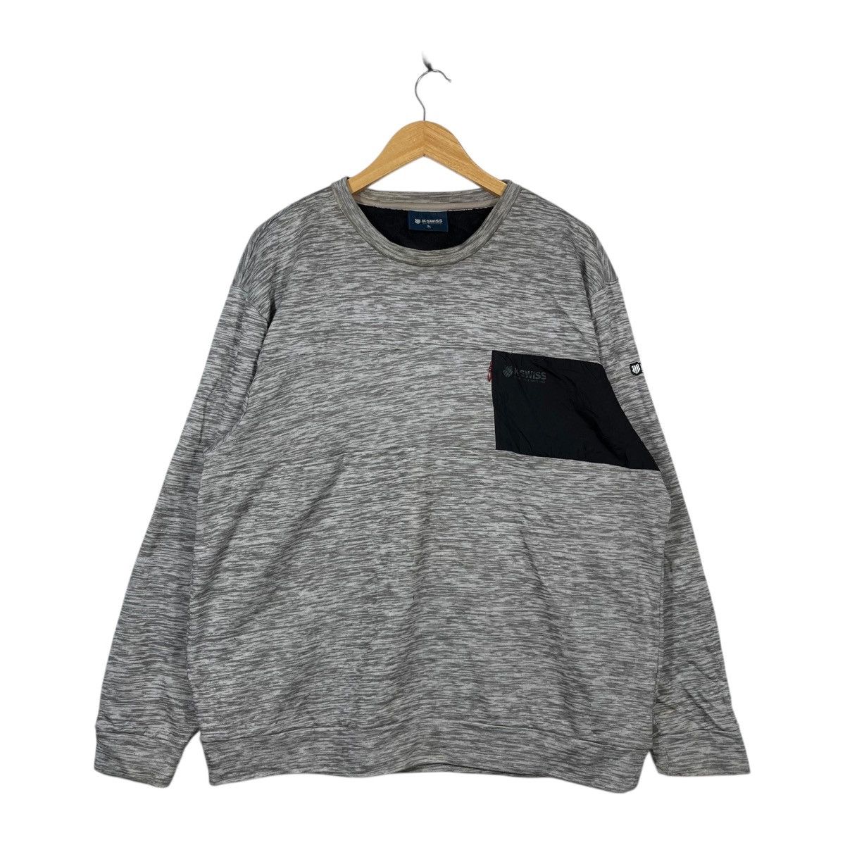 K-Swiss K-Swiss Tech Pocket Long Sleeve Tee Grey Melange Utility Size US XXL / EU 58 / 5 - 1 Thumbnail