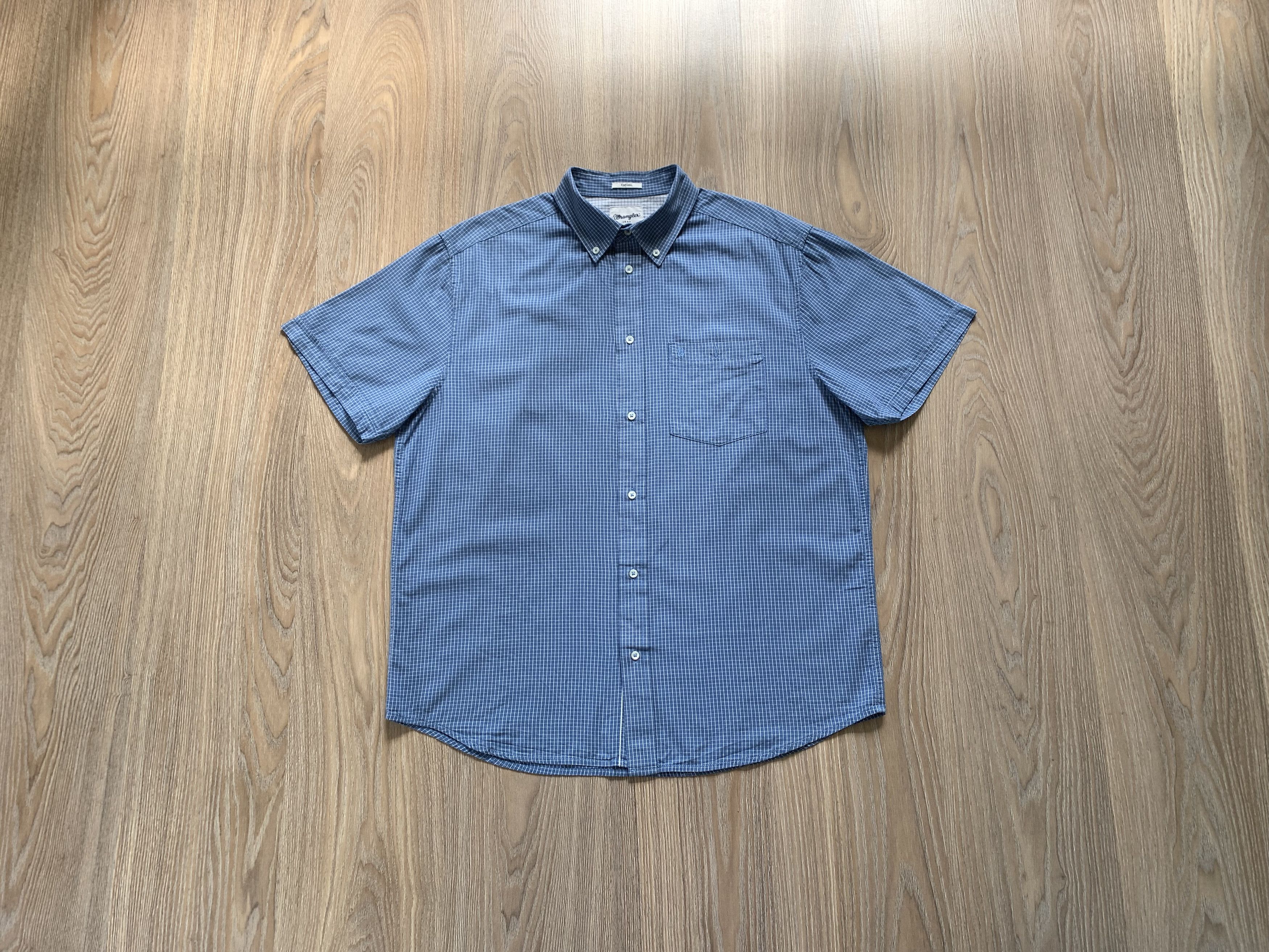 Vintage × Wrangler Wrangler Casual Cotton Short Sleeve Shirt Size US L / EU 52-54 / 3 - 8 Thumbnail