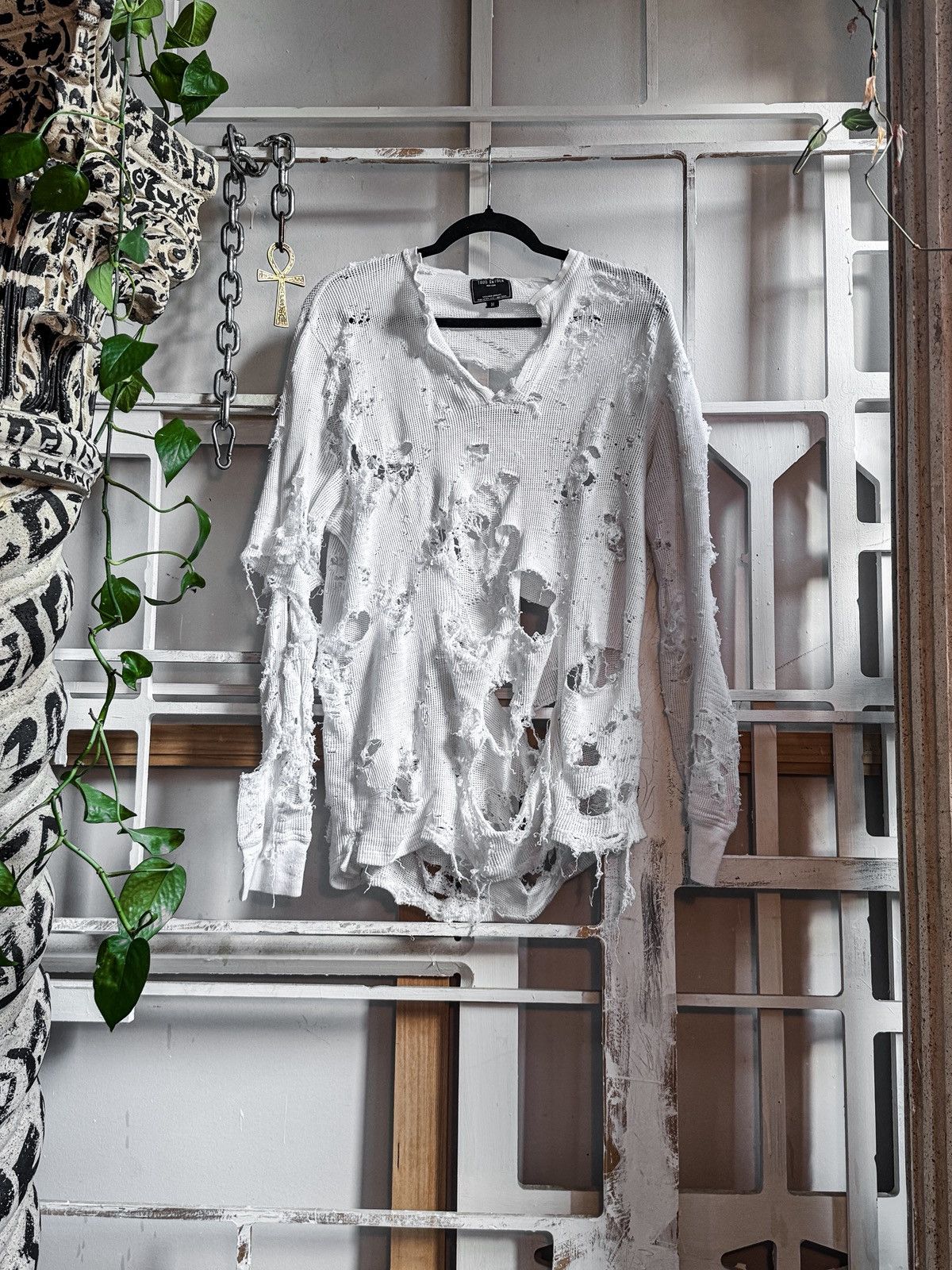 Todd Snyder Todd Snyder Distressed Henley Thermal – 100% Cotton Size US M / EU 48-50 / 2 - 2 Thumbnail