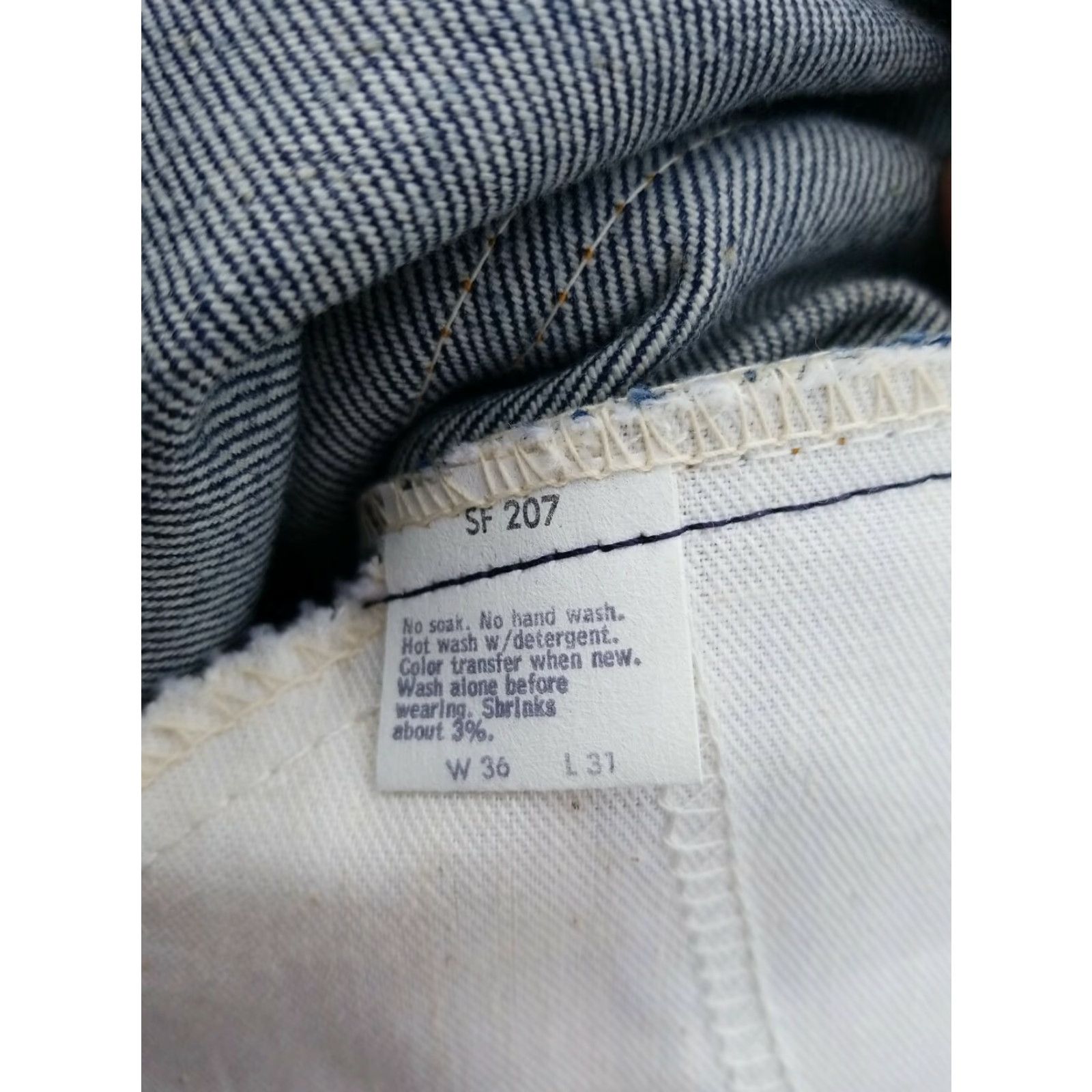 Levi's VINTAGE Levi's Jeans 20505 0217 36x31 Denim Dark Blue NOS Orange Tab Mens Jeans 1970s USA Size US 36 / EU 52 - 3 Thumbnail