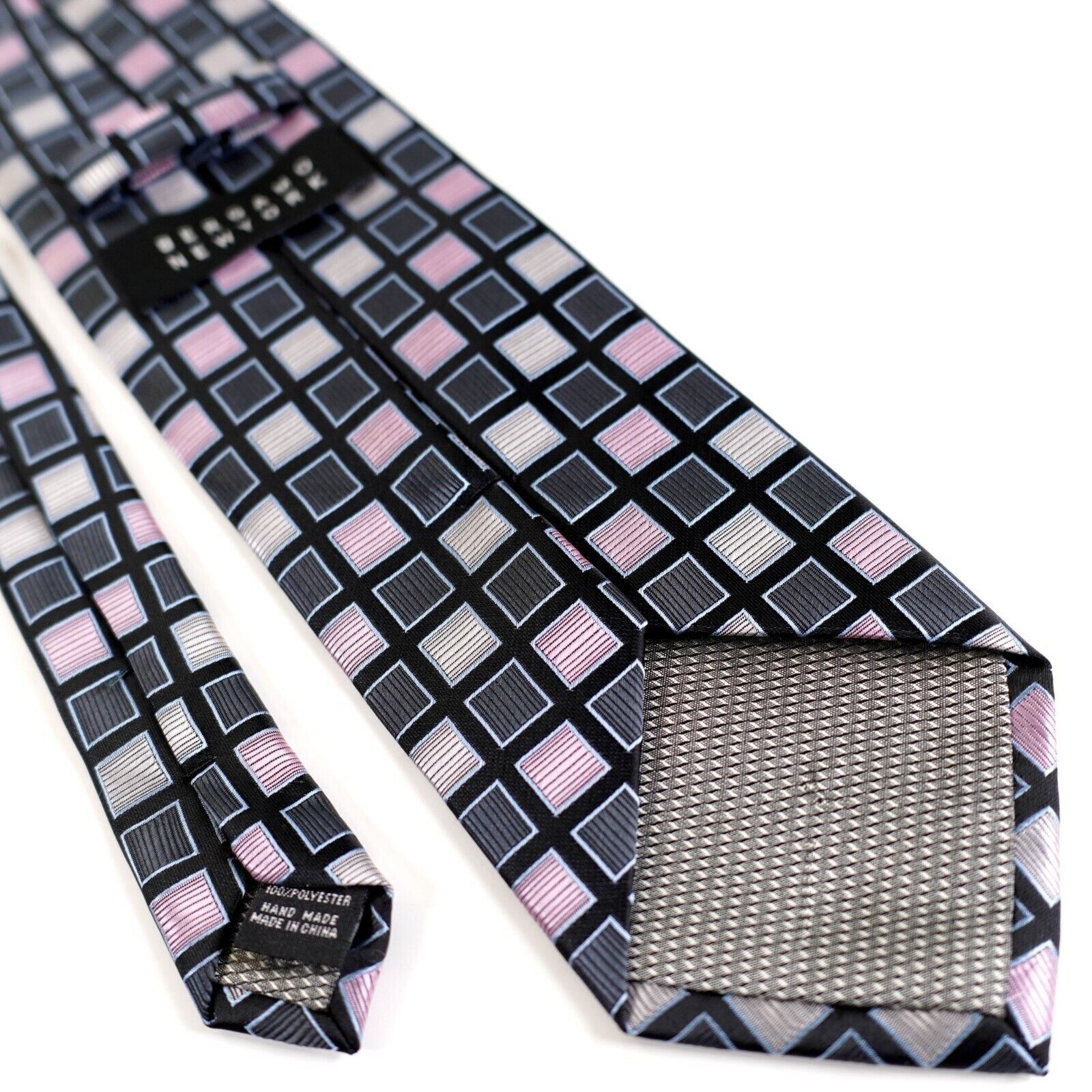 Bergamo New York Bergamo New York Black Pink White Check Ribbed Woven Polyest Size ONE SIZE - 3 Thumbnail