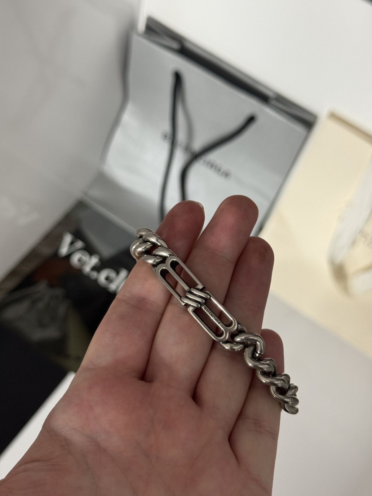 Balenciaga ✅ Balenciaga Silver Double B Bracelet BB Size ONE SIZE - 3 Thumbnail
