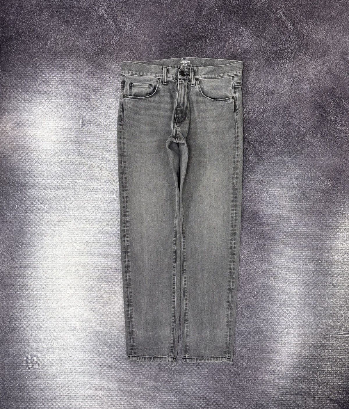 Carhartt Carhartt WIP Vicious Men’s Slim Straight Grey Pants Jeans Size US 31 - 1 Thumbnail