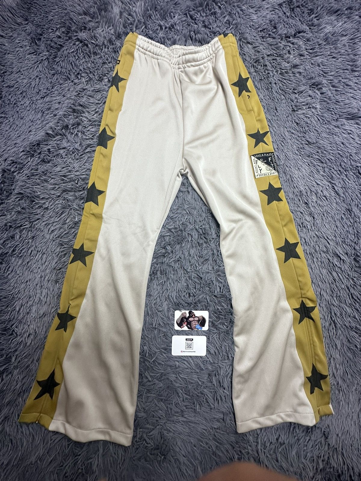 Kapital Kapital Smooth Jersey Stunt Man & Woman Track Pants Beige Size US 34 / EU 50 - 2 Thumbnail