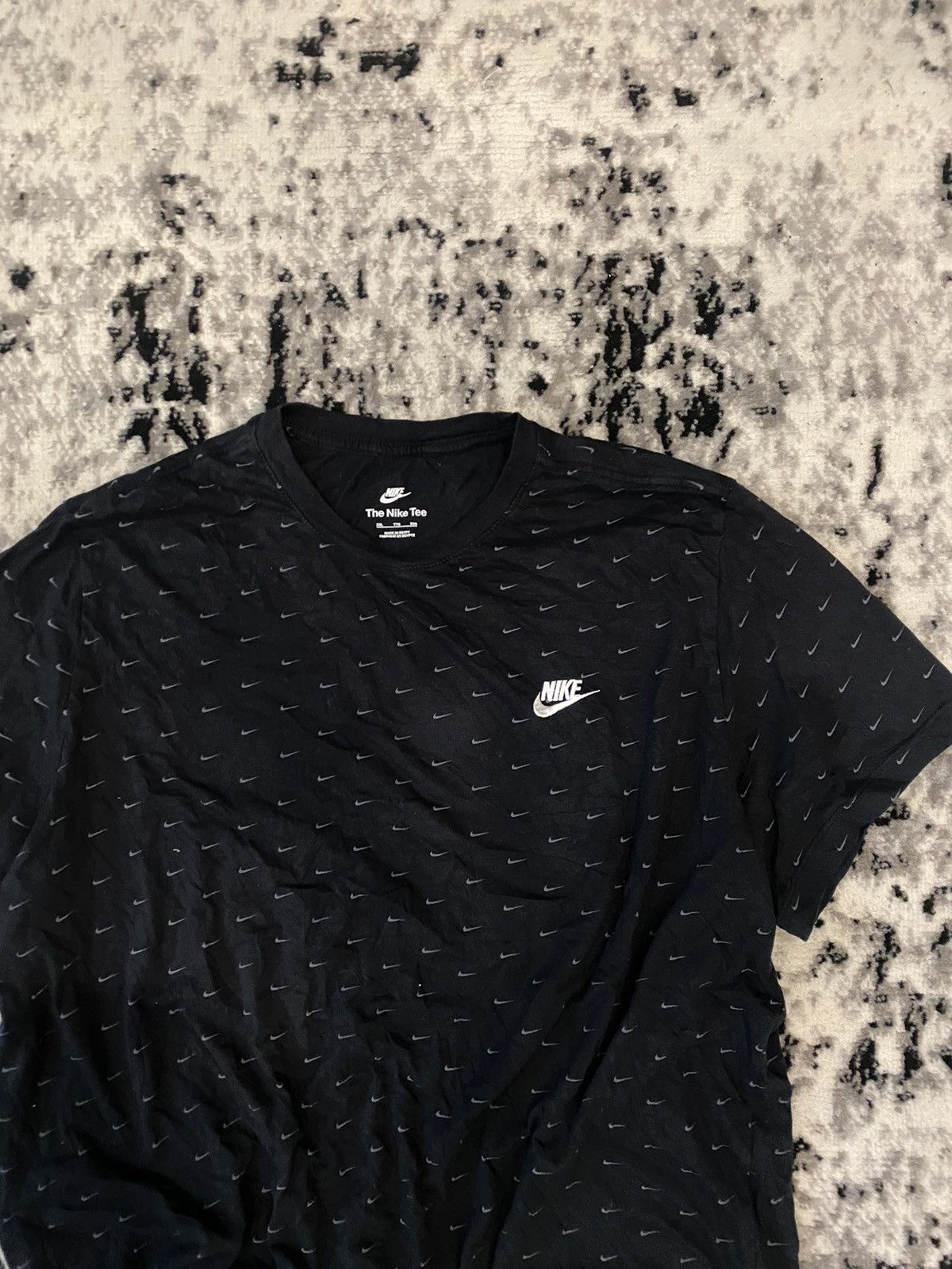 Nike × Vintage Nike Monogram Swoosh Tee Vintage Streetwear Xl Size Size US L / EU 52-54 / 3 - 4 Thumbnail