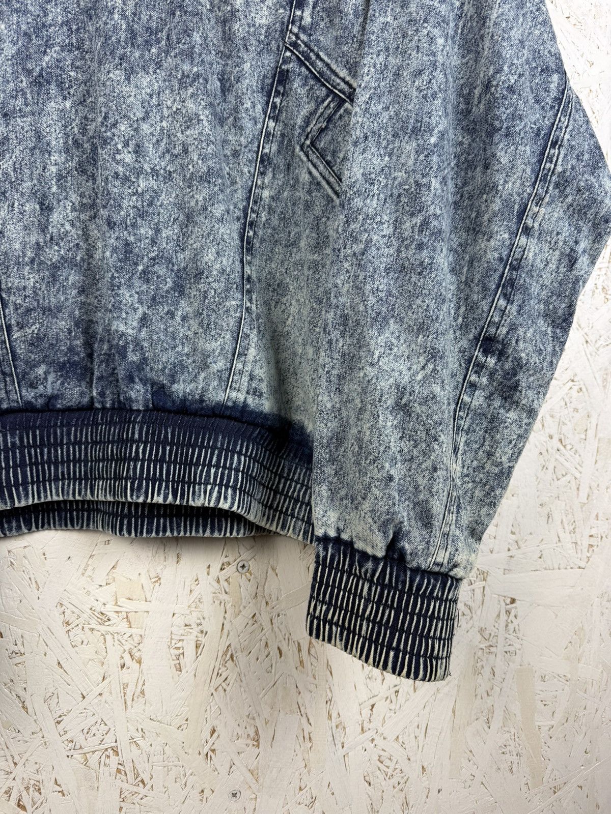 Nike 80s 90s Nike Acid Wash Denim Quarter Zip Jacket Blue ~L Size US L / EU 52-54 / 3 - 4 Thumbnail