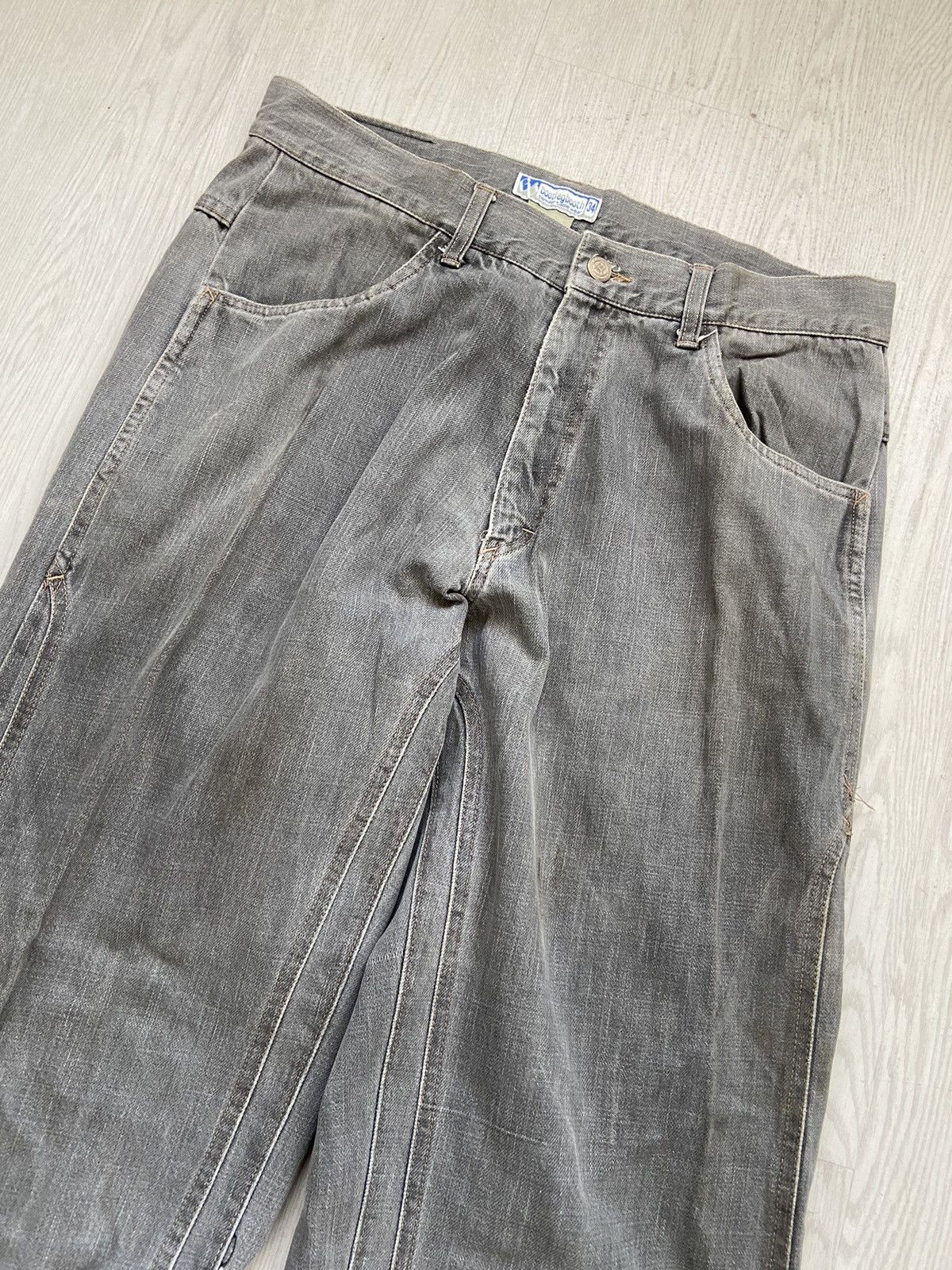 Hiroshi Fujiwara × Japanese Brand Vintage 1990’s Bootlegboot Double Knee Baggy Pants Size US 34 / EU 50 - 4 Thumbnail