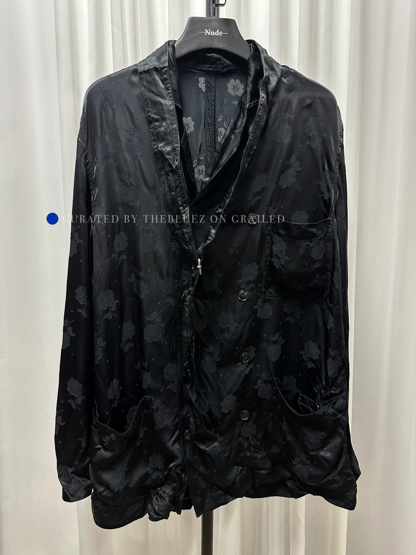 Dries Van Noten Sleek Faux Silk Black Jacket in Size M Size US M / EU 48-50 / 2 - 1 Thumbnail