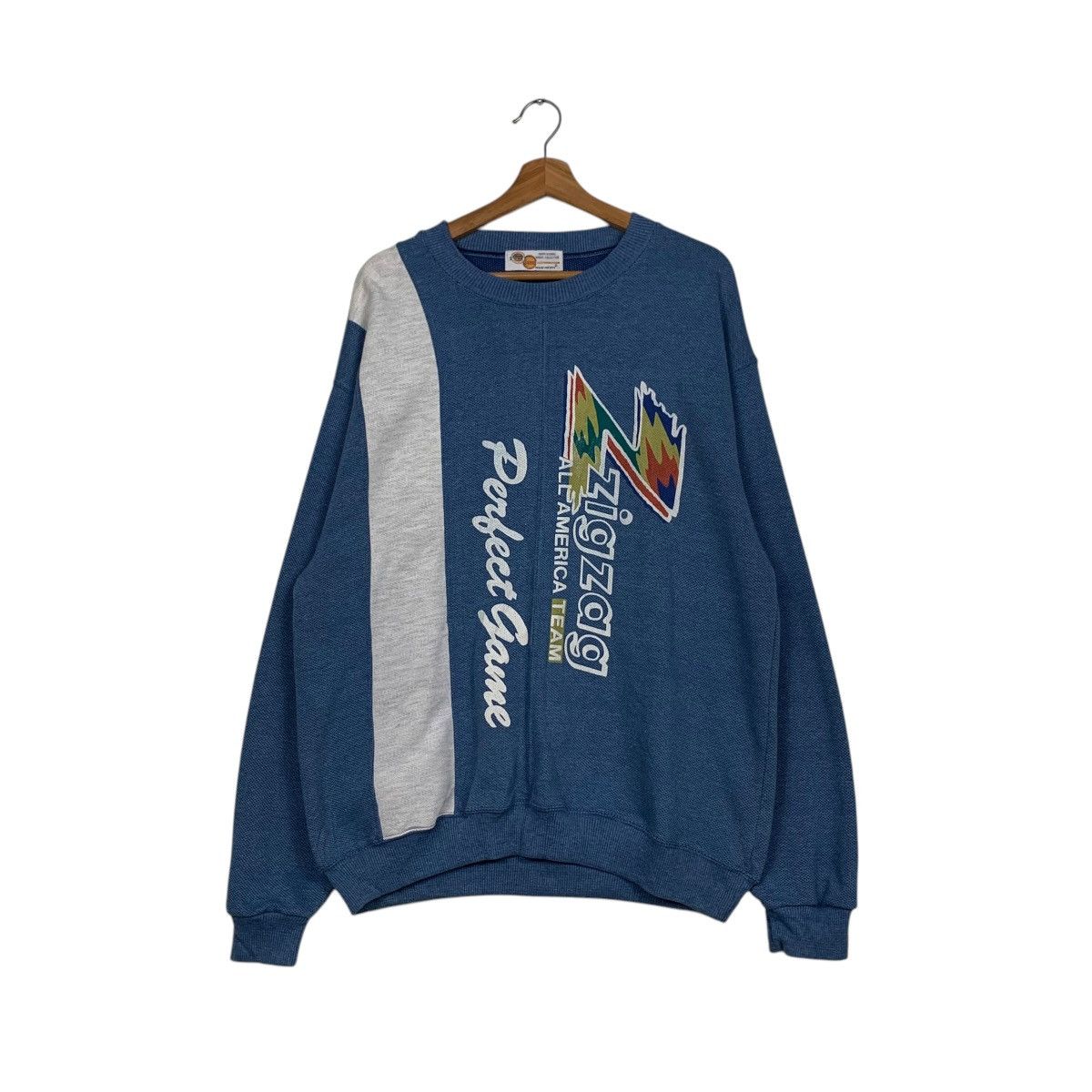 Japanese Brand ZIGZAG All America Team Perfect Game Sweatshirts #1751-C78 Size US L / EU 52-54 / 3 - 1 Thumbnail
