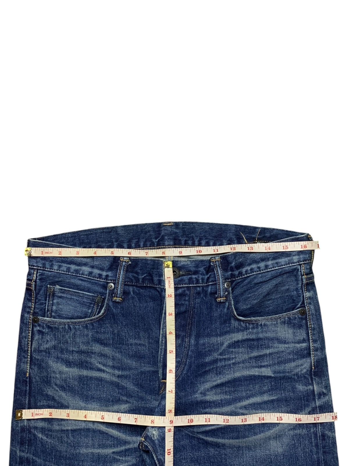 KURO Vintage Japanese Kuro Mud Wash Selvedge Jeans Size US 33 - 12 Thumbnail