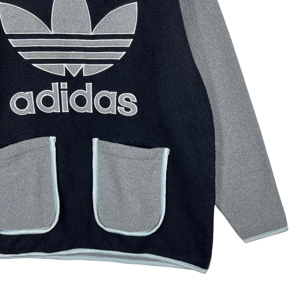 Adidas 🔥 90s Vintage Adidas Big Logo Fleece Jumper Pocket Size US M / EU 48-50 / 2 - 7 Thumbnail