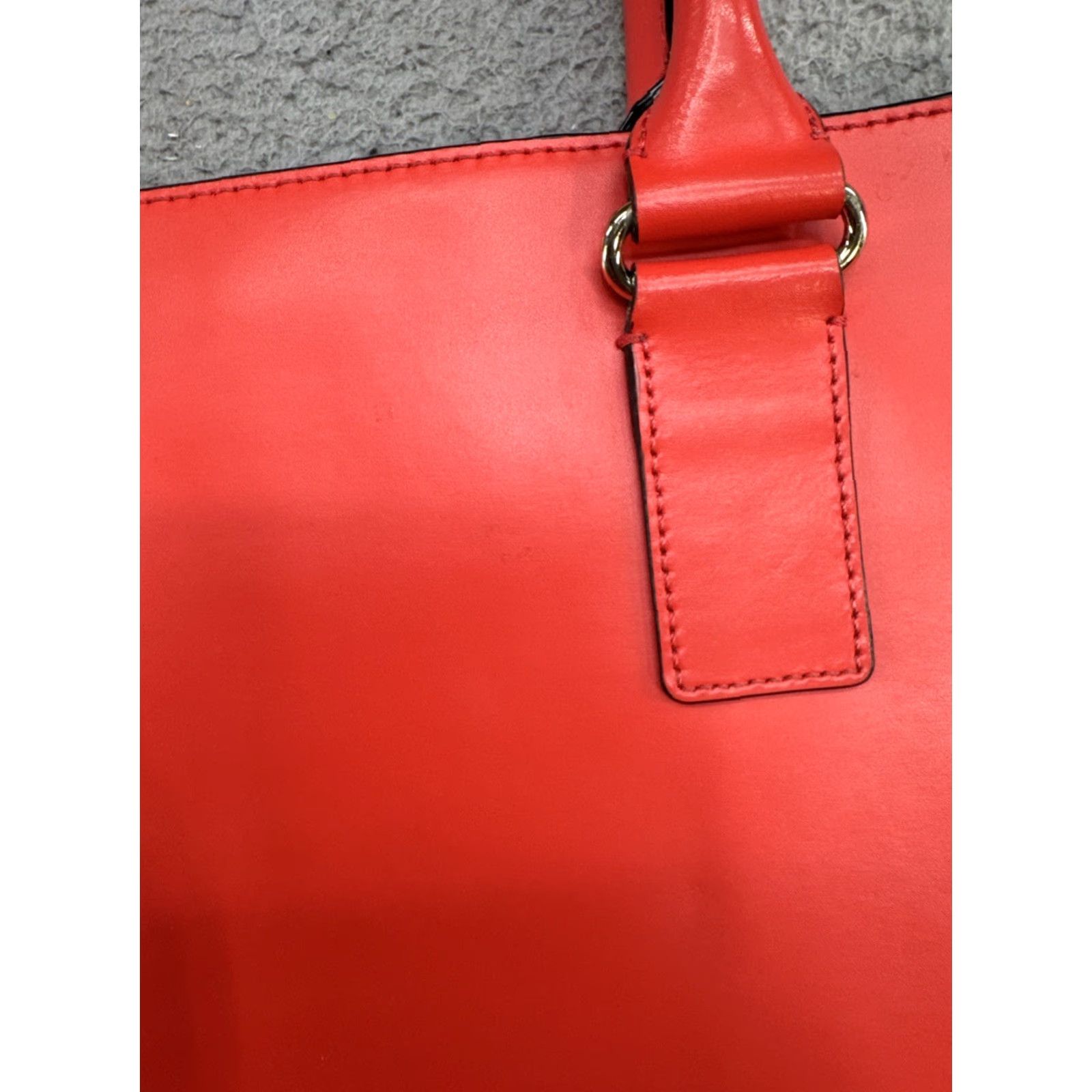 Vintage kate spade new york Red Cow Leather Large Shoulder Tote Bag Purse Handbag Size ONE SIZE - 5 Thumbnail