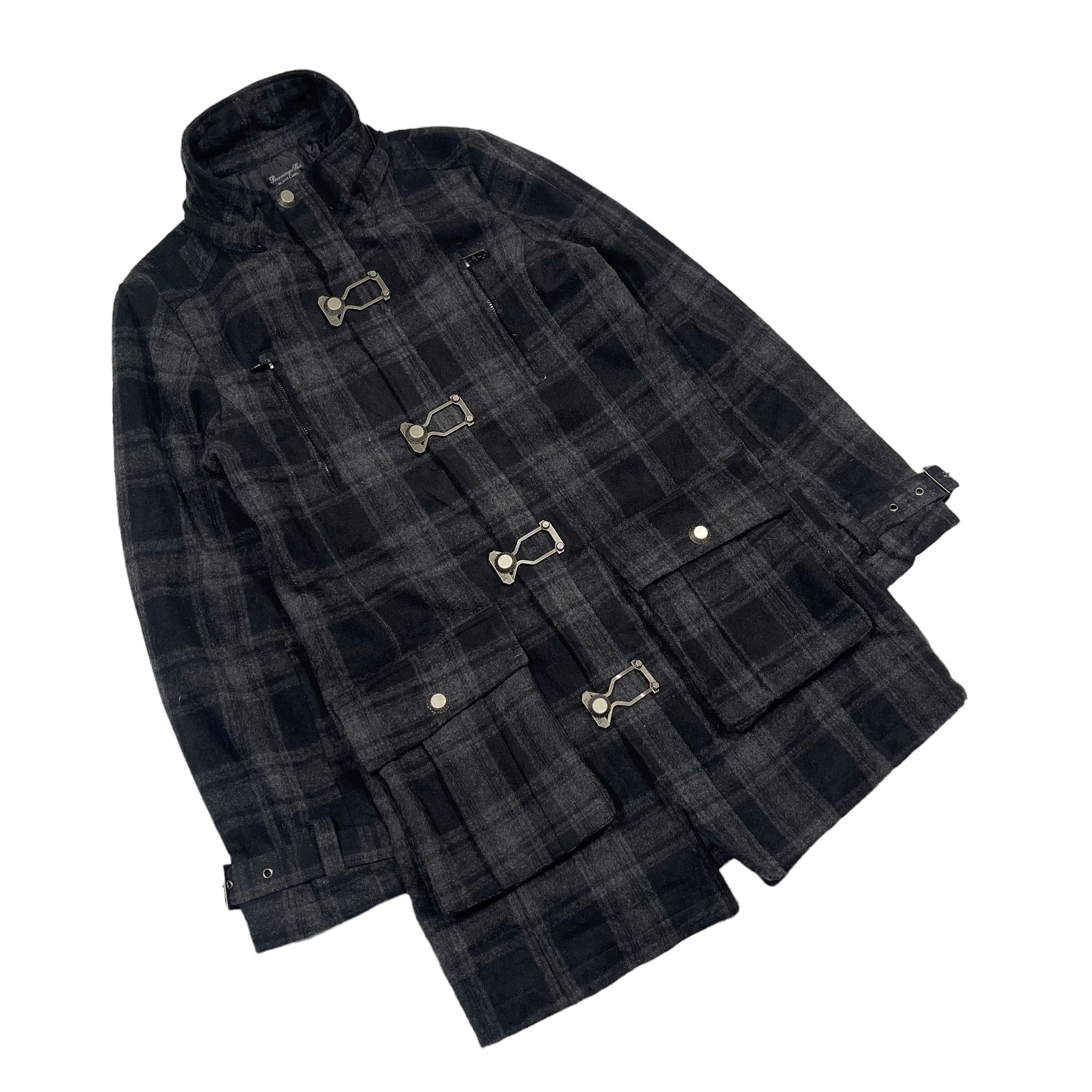 14th Addiction × If Six Was Nine × KMRii Berning Sho Plaid Wool Skinhead Punk Jacket Size US L / EU 52-54 / 3 - 2 Thumbnail
