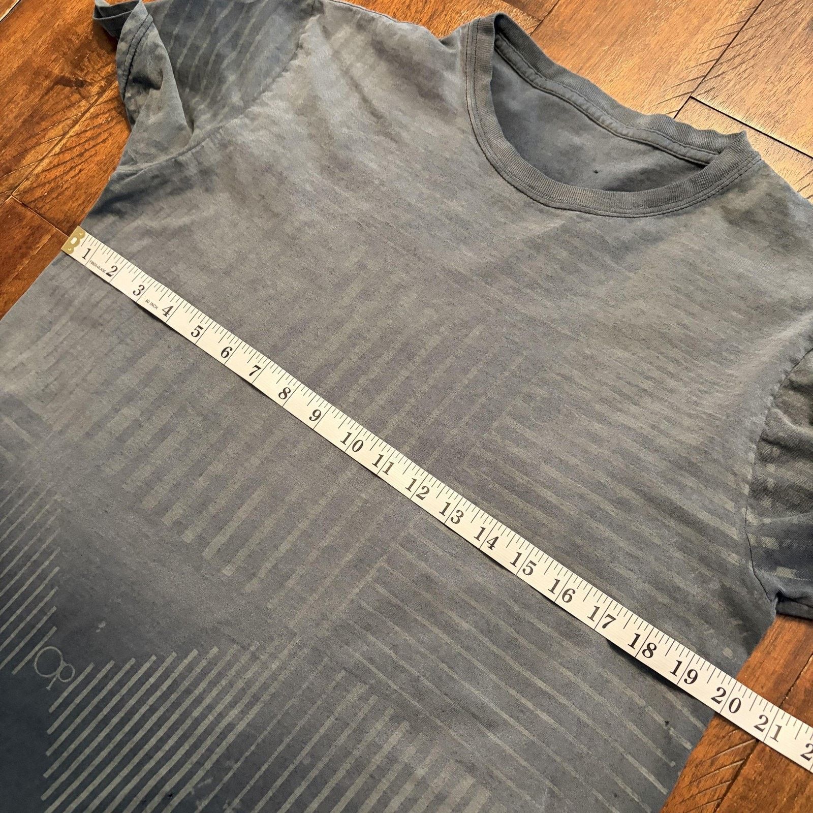 Ocean Pacific Ocean Pacific Shirt Mens Small Gray Geometric Stripe OP Tee Size US S / EU 44-46 / 1 - 7 Thumbnail