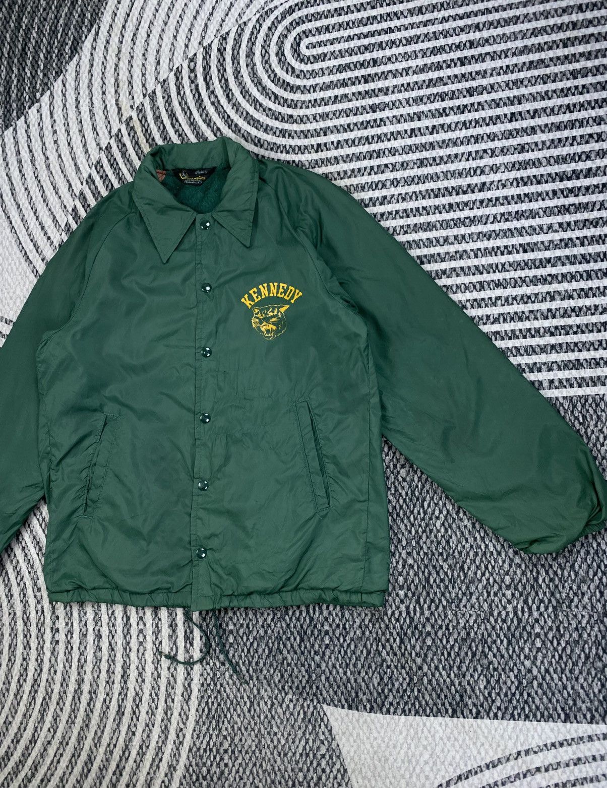 Champion 🔥Vintage 70s Champion Kennedy Tiger Embroidered Coach Jacket Size US M / EU 48-50 / 2 - 4 Thumbnail