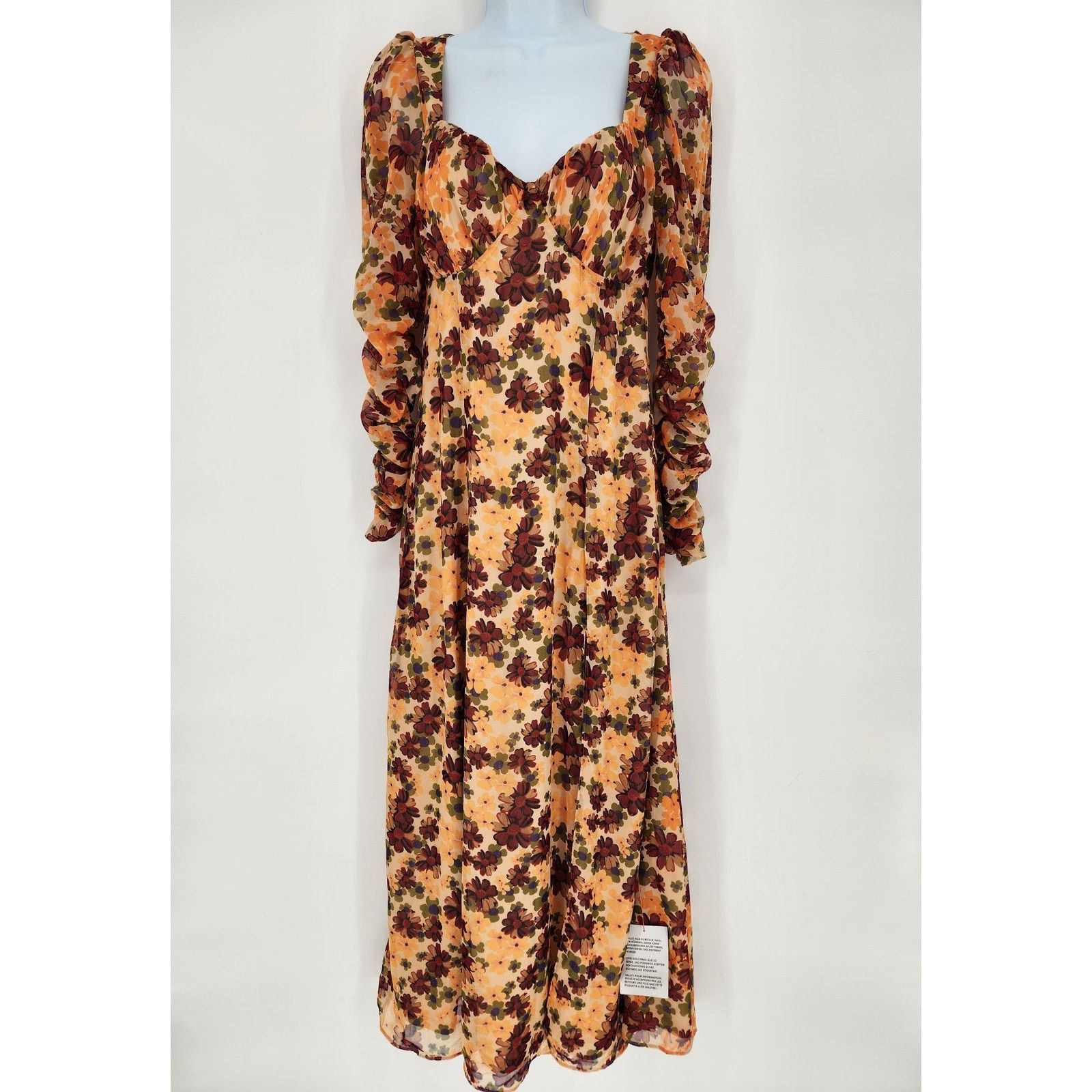 Asos ASOS Design Nude Floral Maxi Dress Women's Size 2 Size XS / US 0-2 / IT 36-38 - 1 Thumbnail