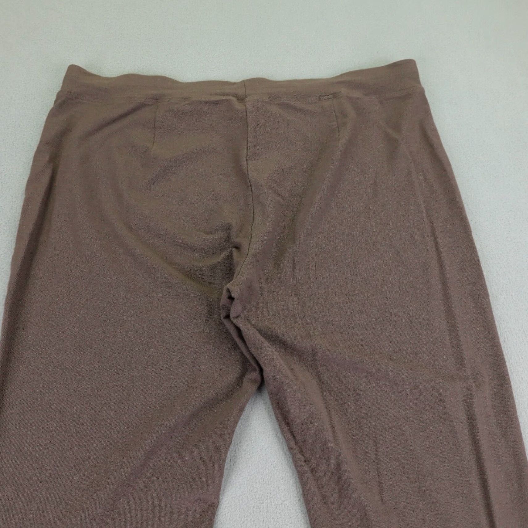 Eileen Fisher VINTAGE Eileen Fisher Pants Womens Large Brown Bootcut Casual Knit Stretchy Slacks Size 34" / US 12 / IT 48 - 7 Thumbnail