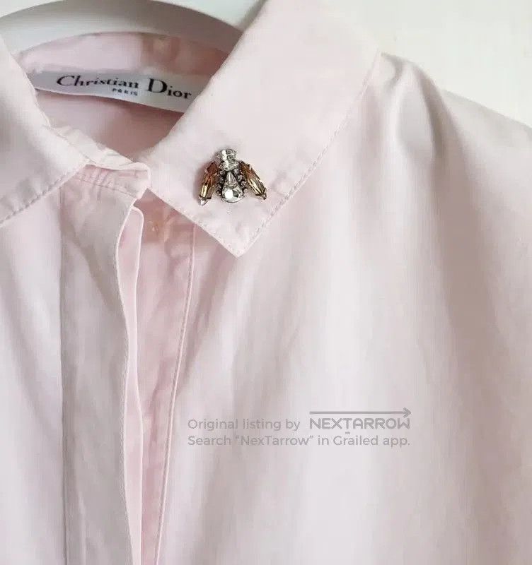 Dior Dior Pink Cotton Long Sleeve Dress XS . Size XS / US 0-2 / IT 36-38 - 3 Thumbnail