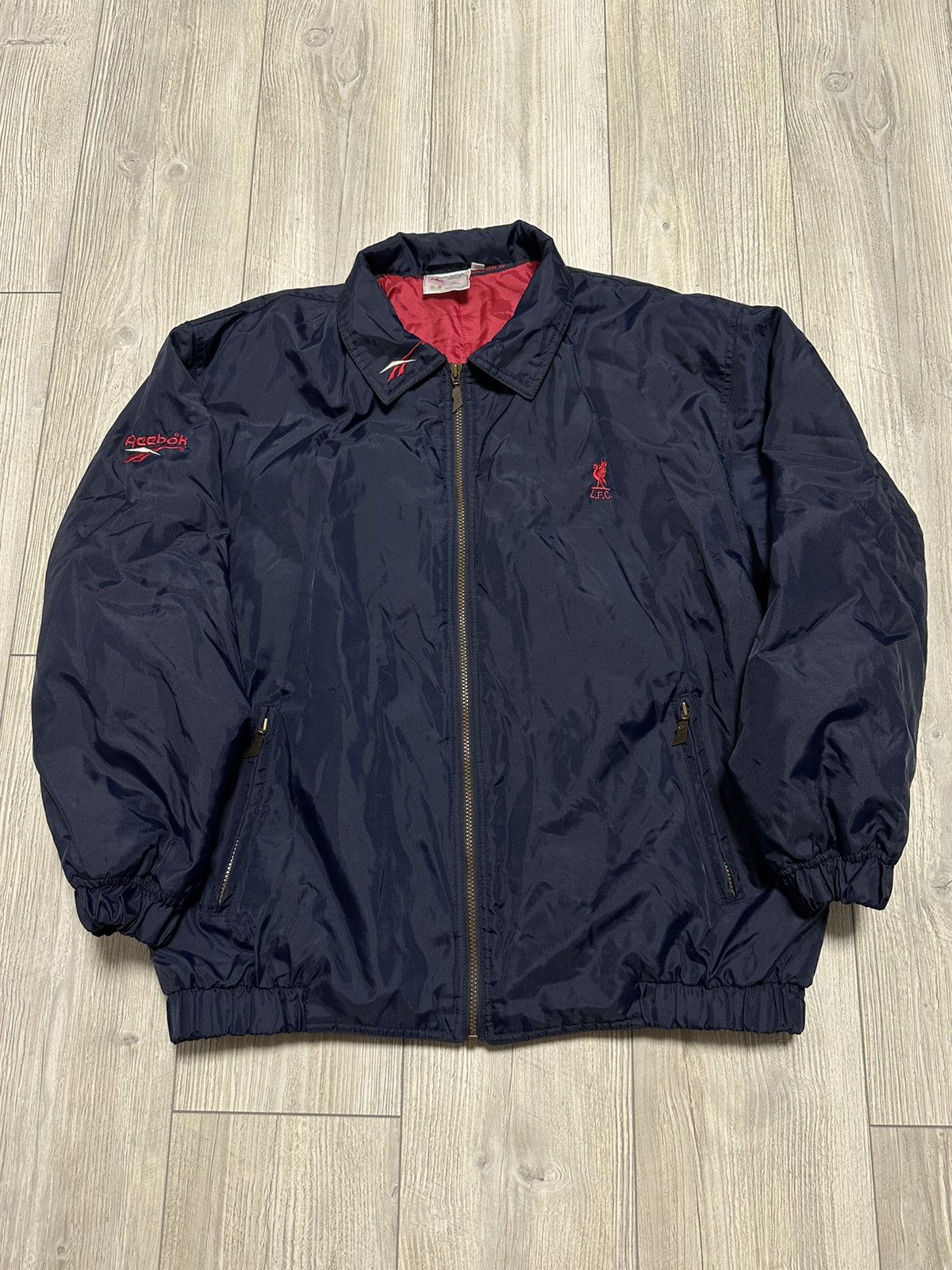 Reebok Reebok FC Liverpool light jacket vintage 90s embroidery Size US XL / EU 56 / 4 - 1 Thumbnail
