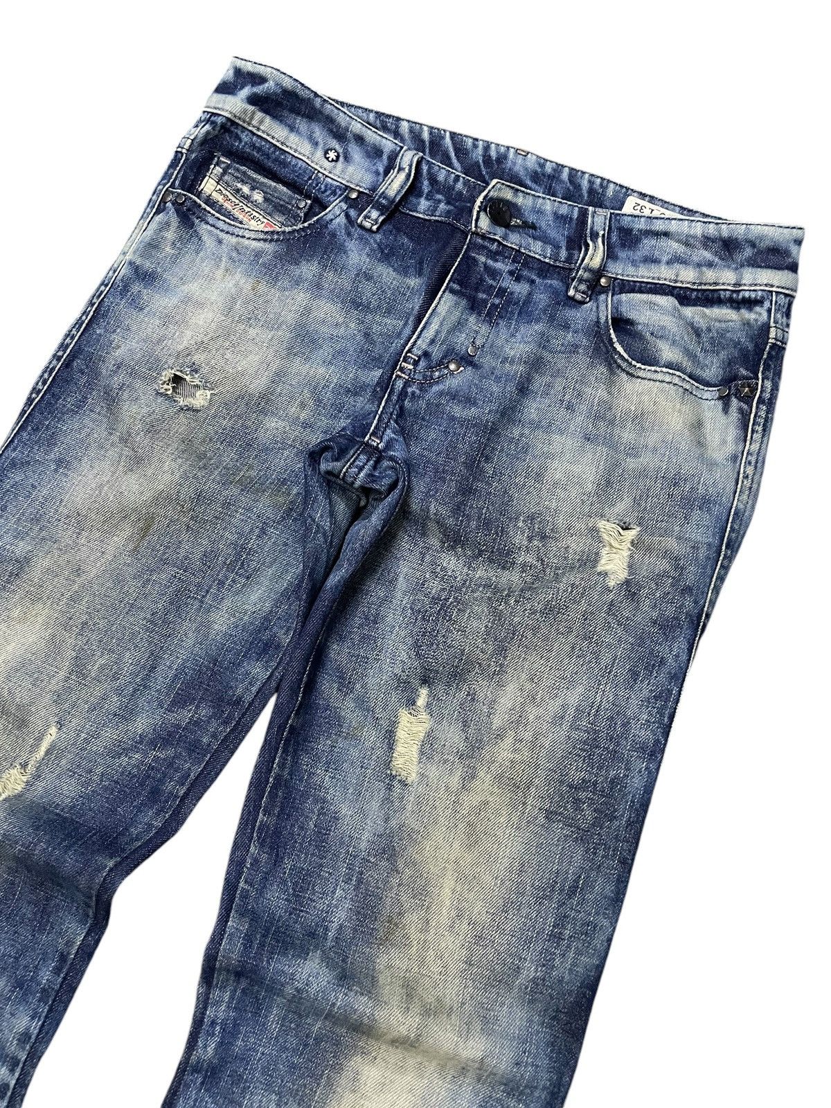 Diesel × Diesel Black Gold Diesel Enzyme Oil Wash Muddy Distressed Jeans Size US 28 / EU 44 - 3 Thumbnail