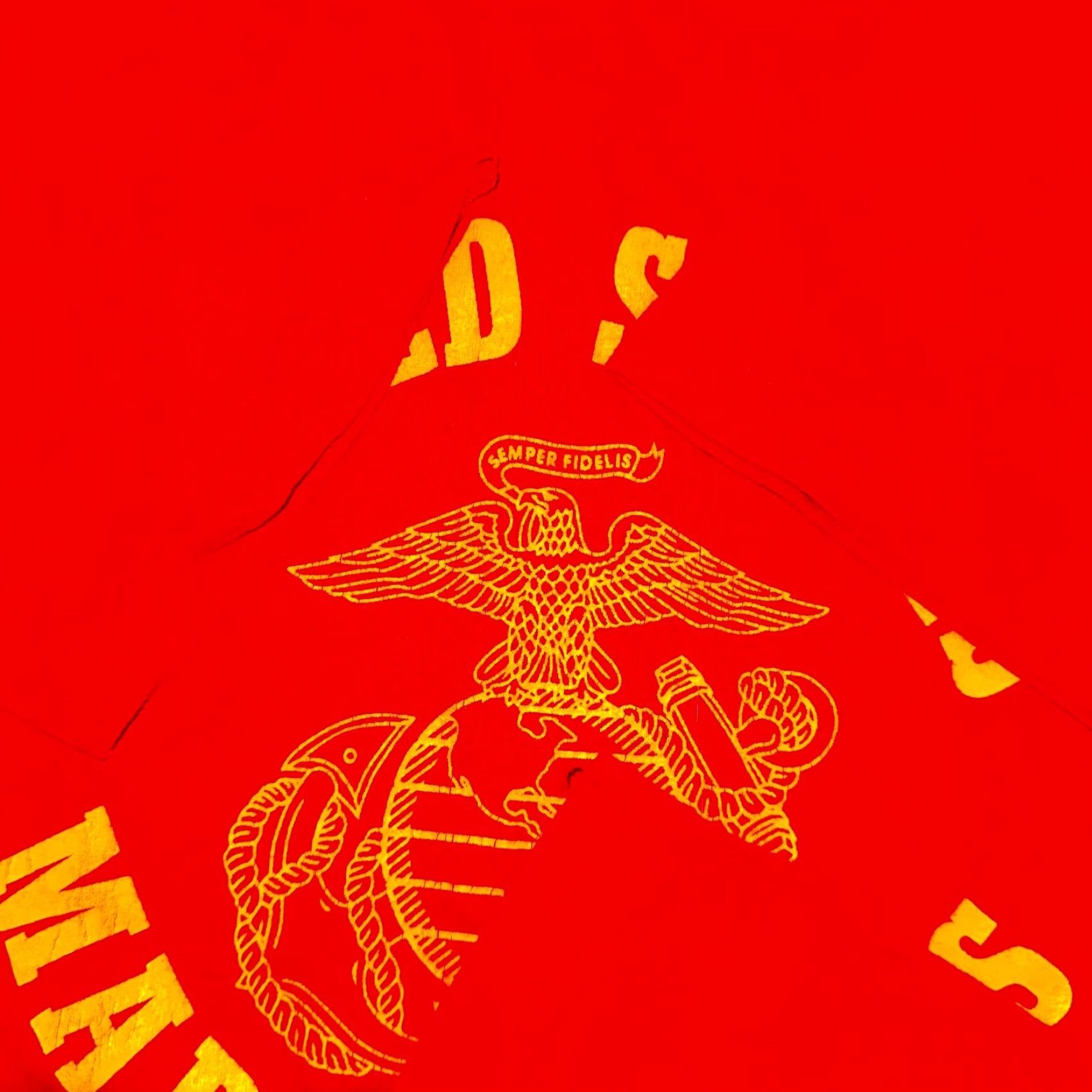 Vintage VINTAGE USMC 80s United States Marine Corps Shirt Medium Red Screen Stars Mens Size US M / EU 48-50 / 2 - 3 Thumbnail