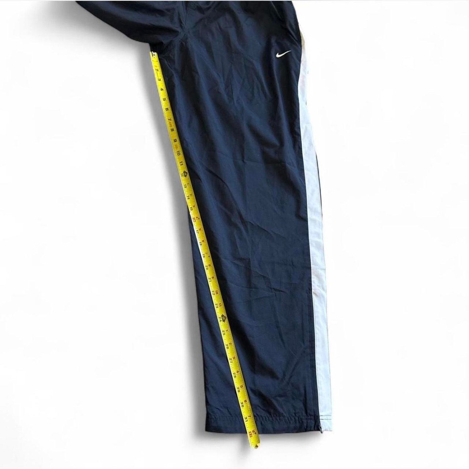 Nike Y2k nike track pants wide leg baggy large navy Size US 32 / EU 48 - 5 Thumbnail